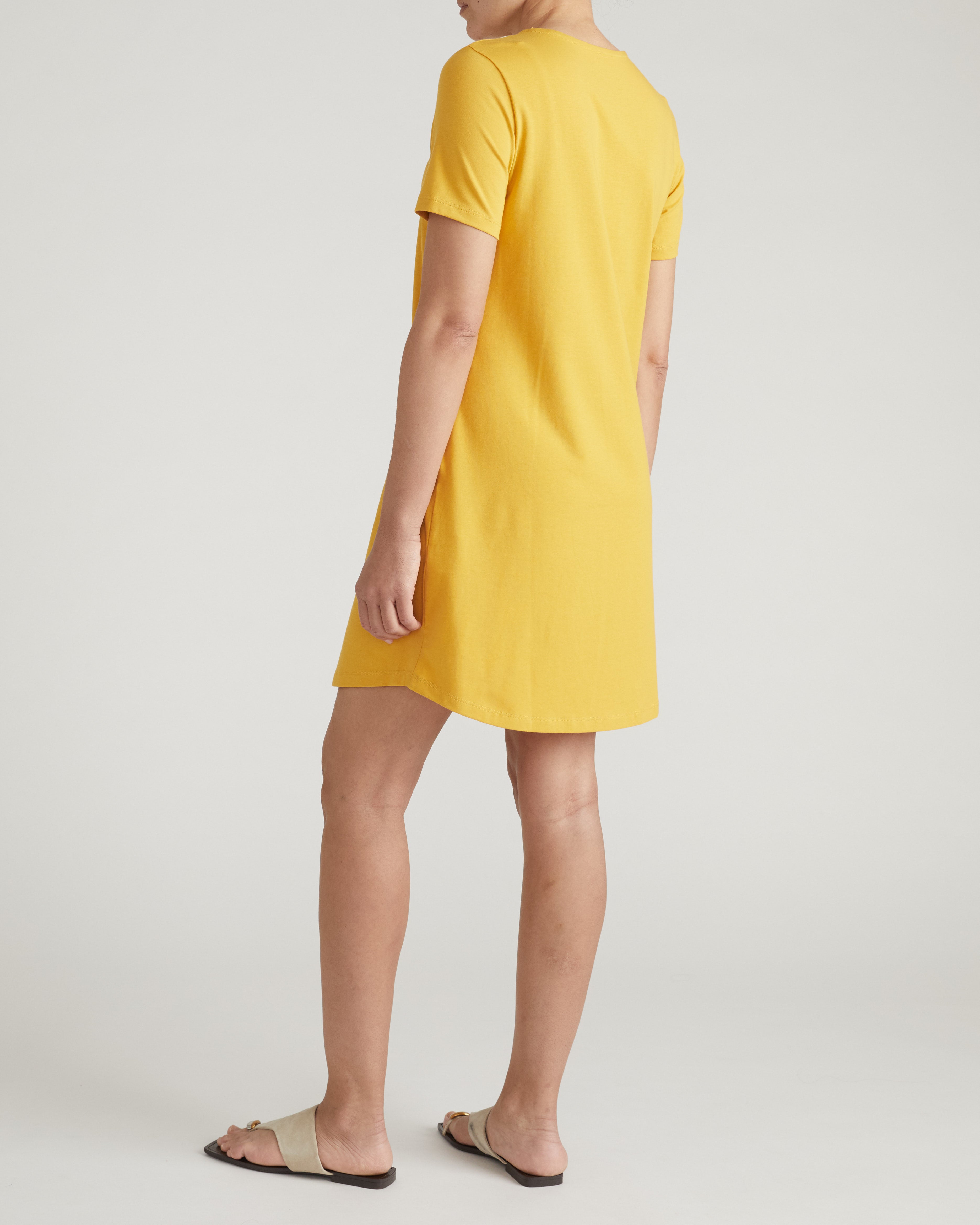 Halie T-Shirt Dress - Goldenrod