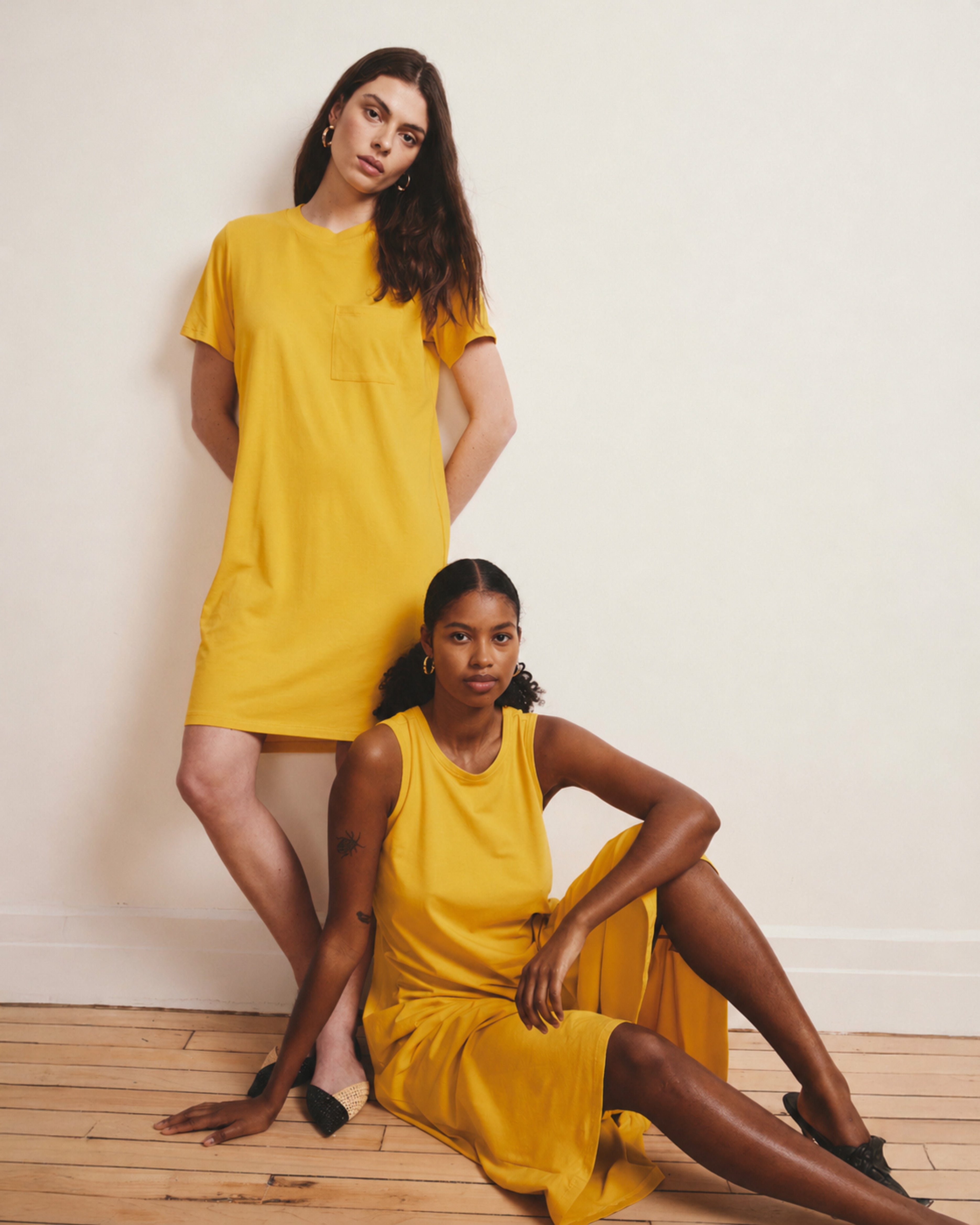 Halie T-Shirt Dress - Goldenrod