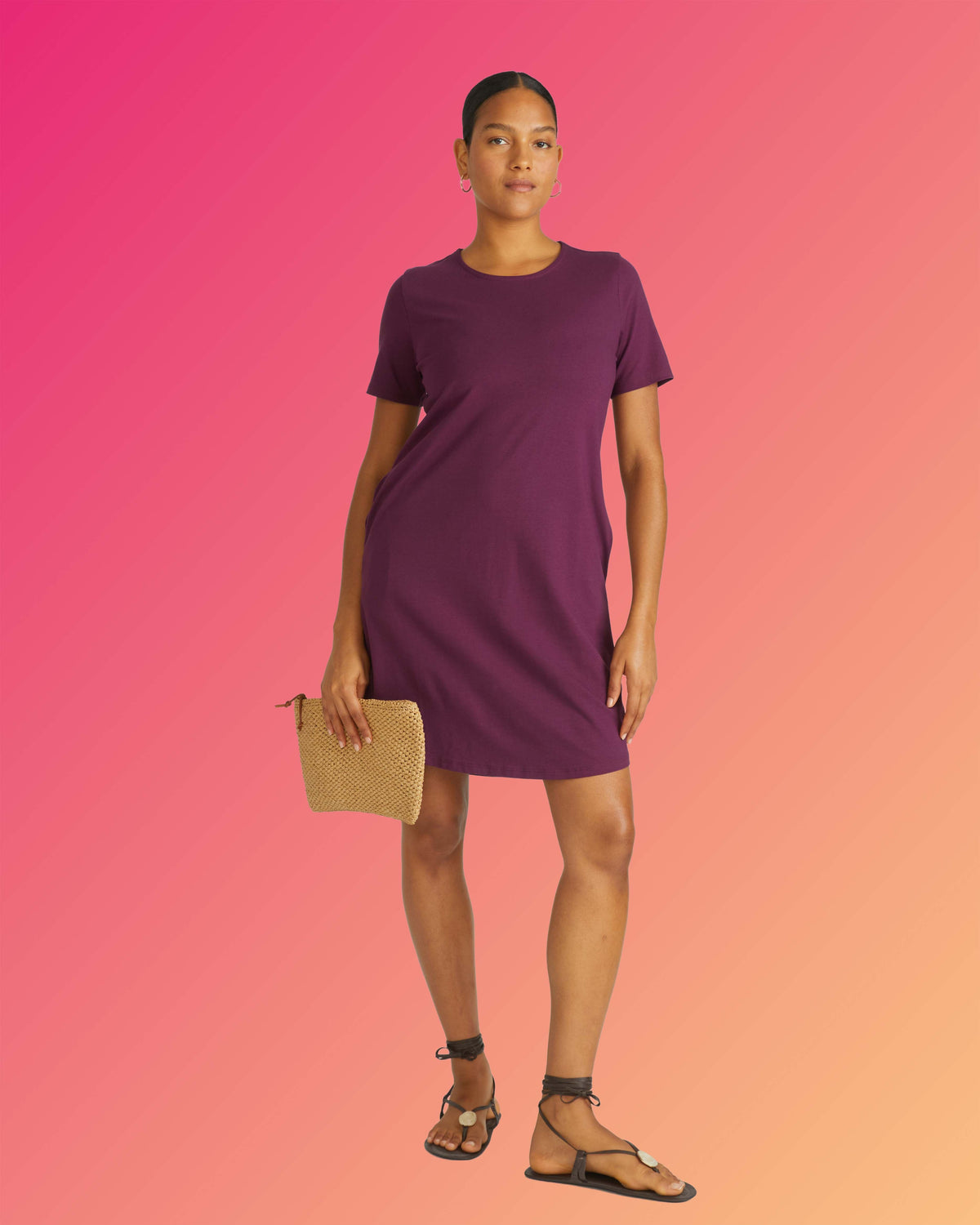 Halie T-Shirt Dress - Gamay