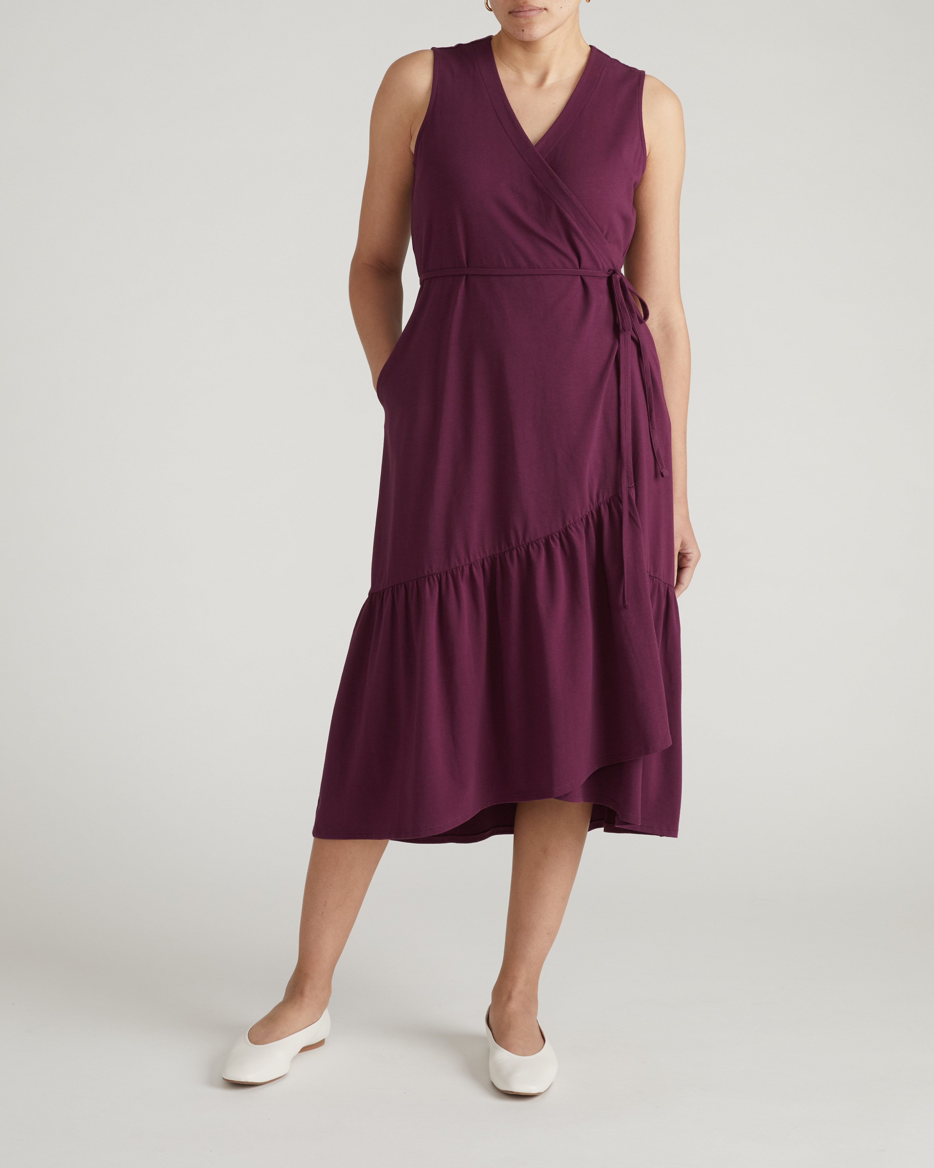 Tiered Twirl Wrap Dress - Gamay