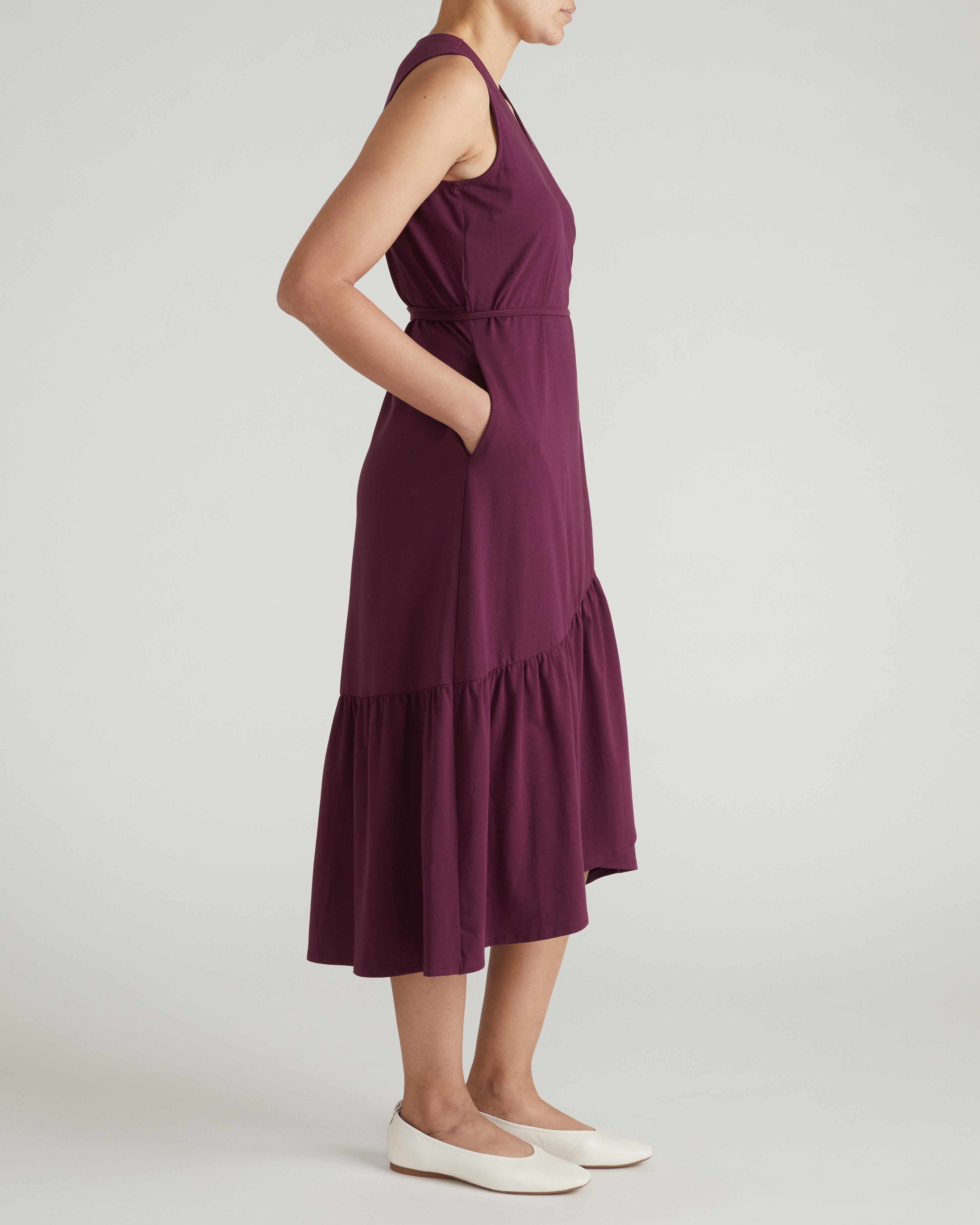 Tiered Twirl Wrap Dress - Gamay