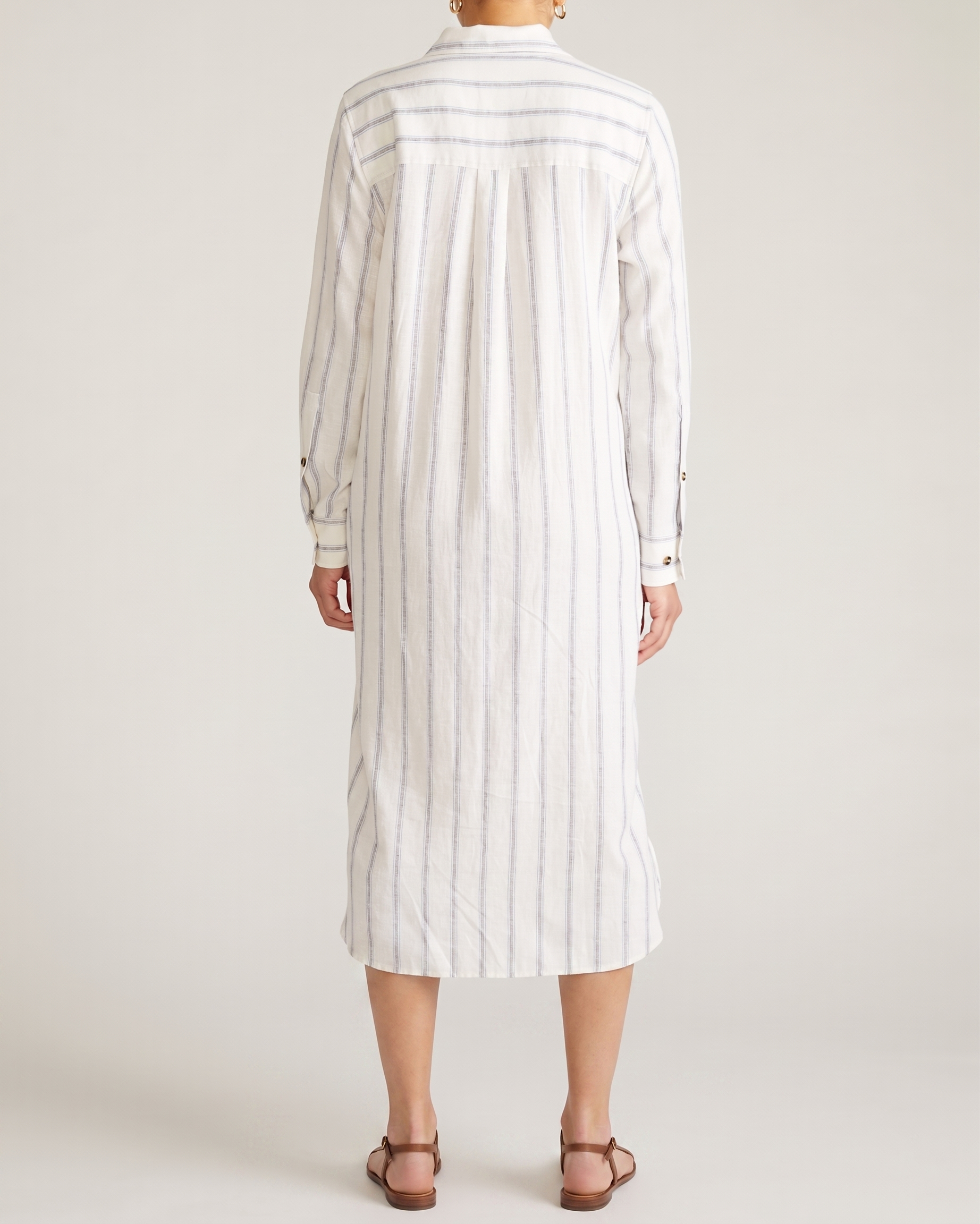 Odeon Linen Blend Shirtdress - Mayfair Stripe