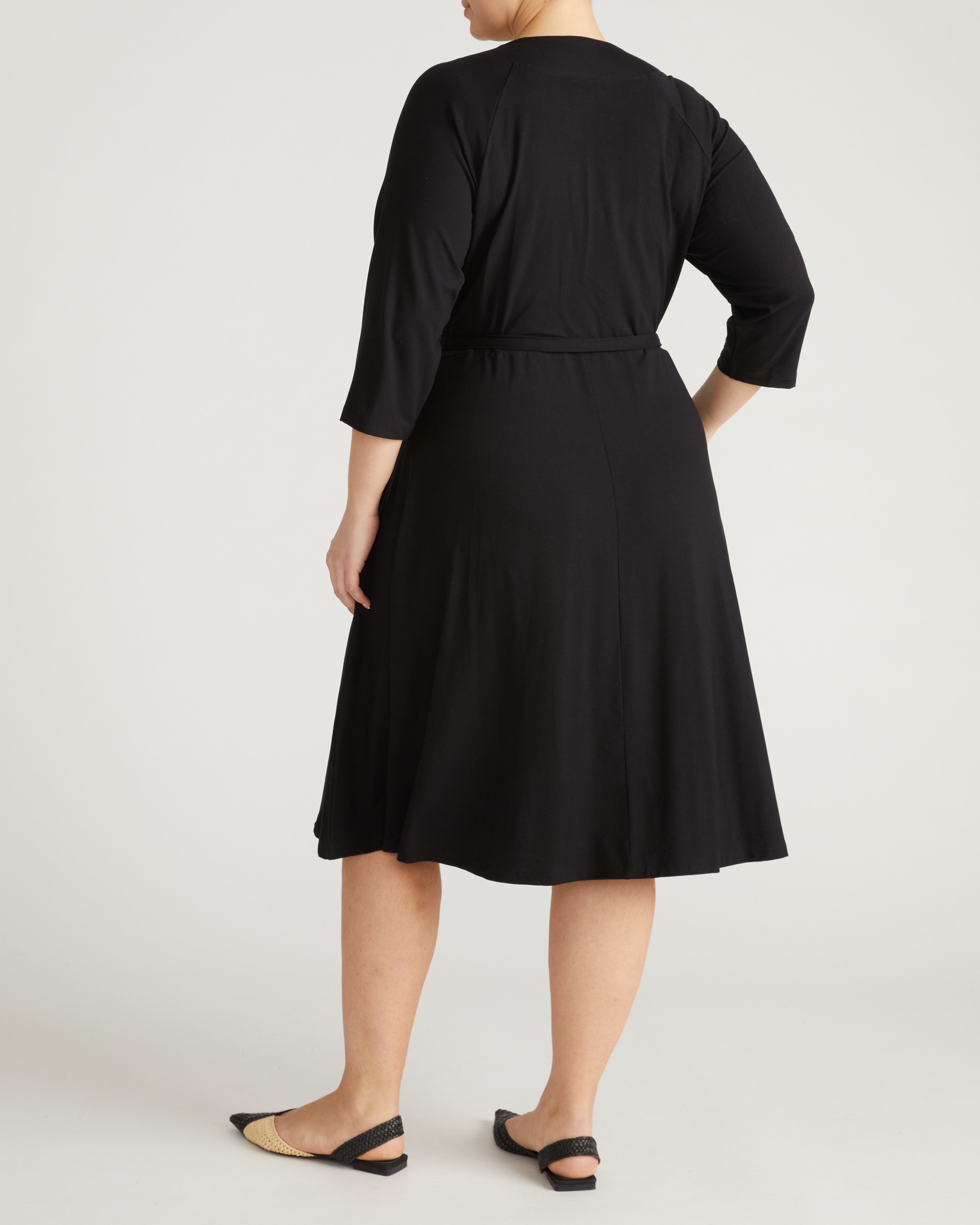The Divine Jersey Wrap Dress - Black