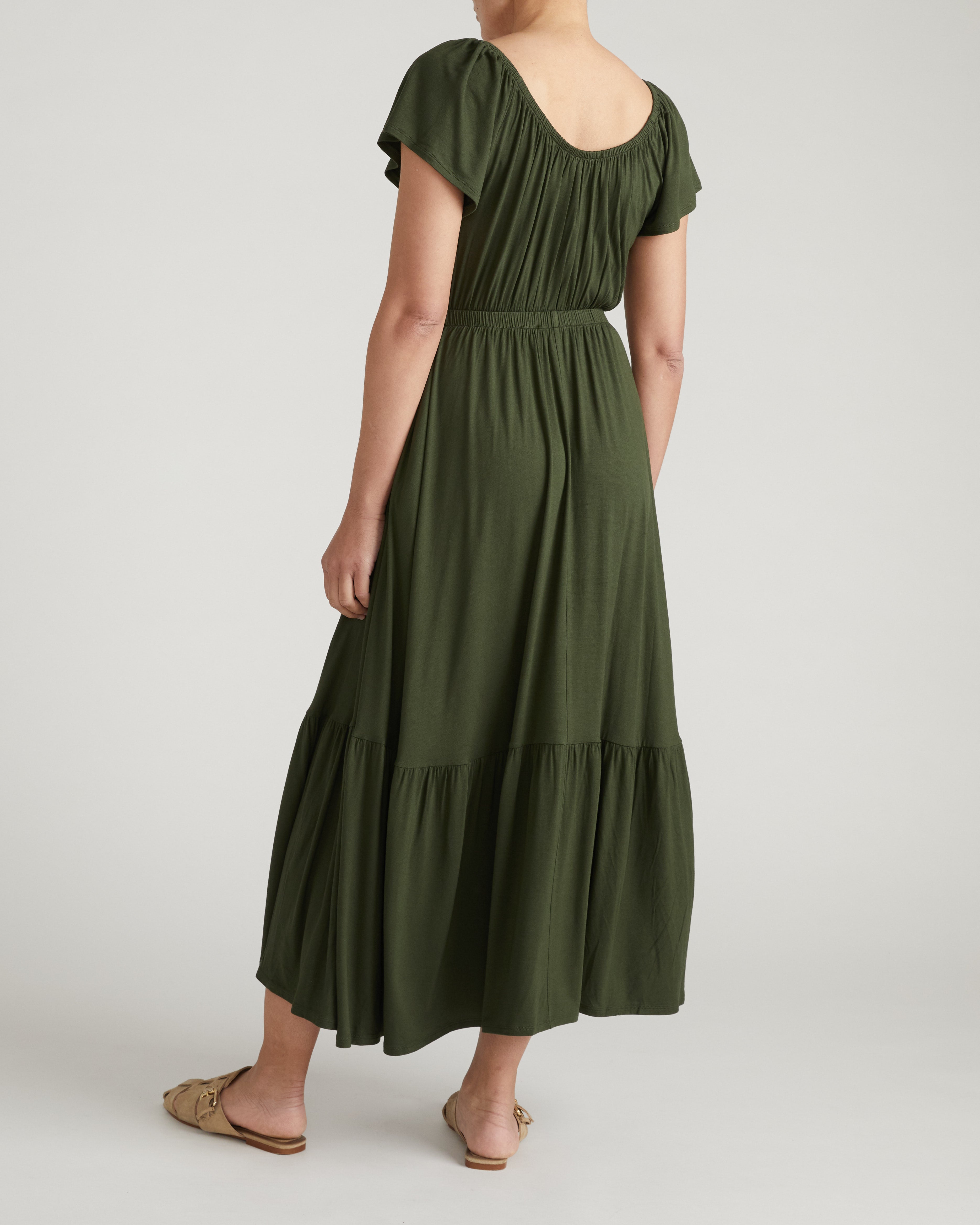 Kahlo Liquid Jersey Dress - Coratina Green