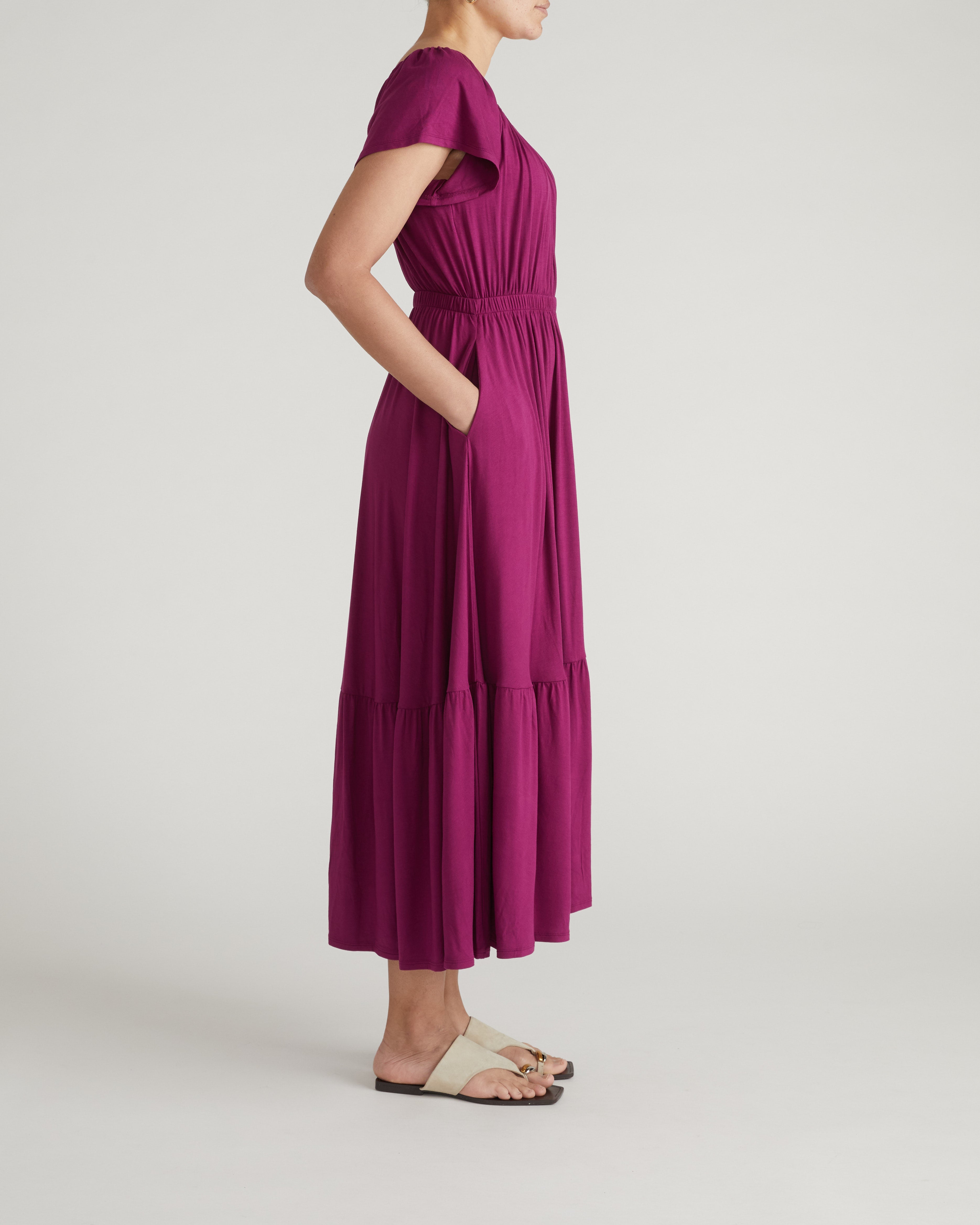 Kahlo Liquid Jersey Dress - Rothko Purple
