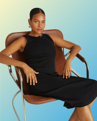 Romera Ribbed Dress - Black