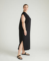 Kris Divine Jersey Kaftan - Black