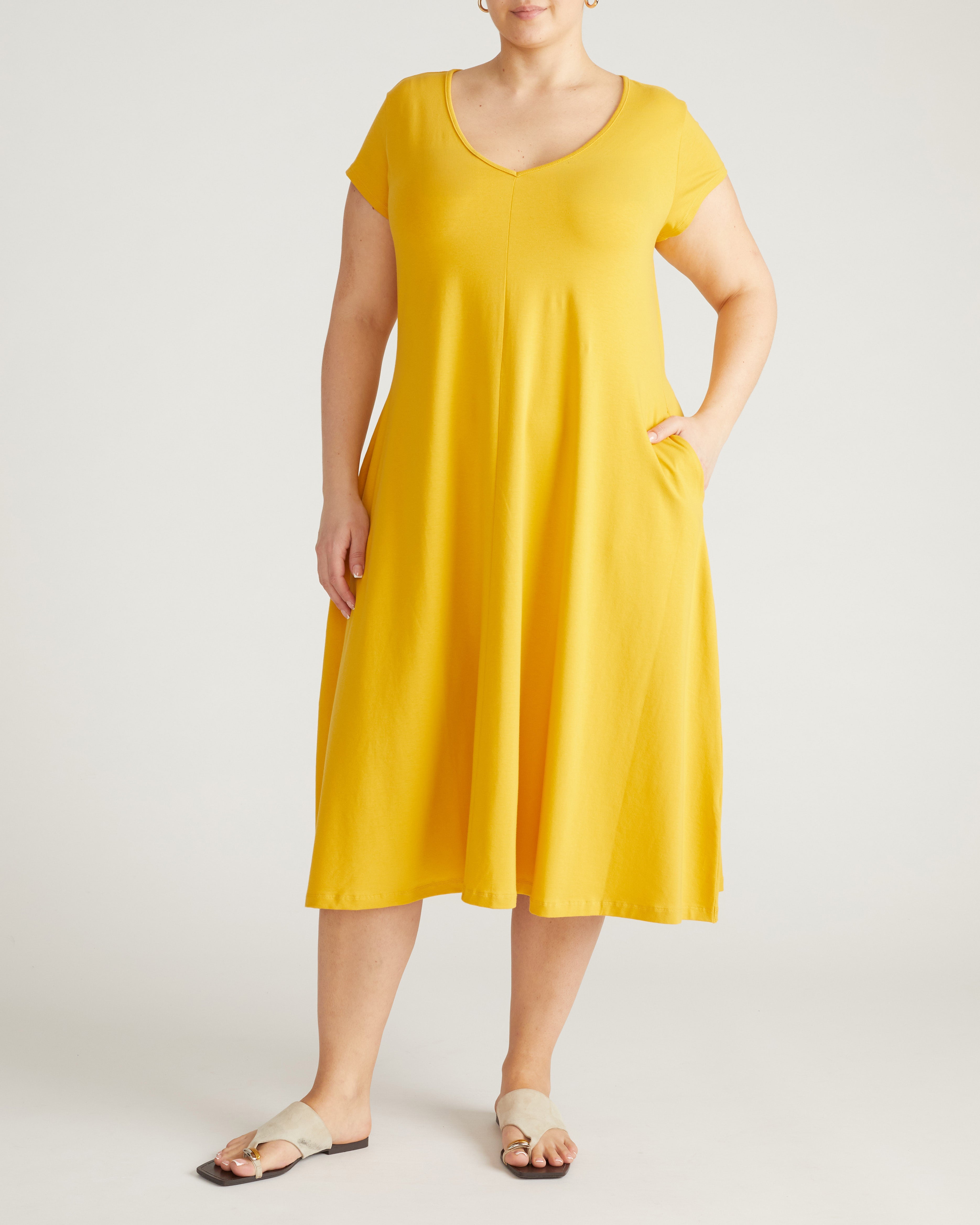 Danna Jersey Dress - Goldenrod
