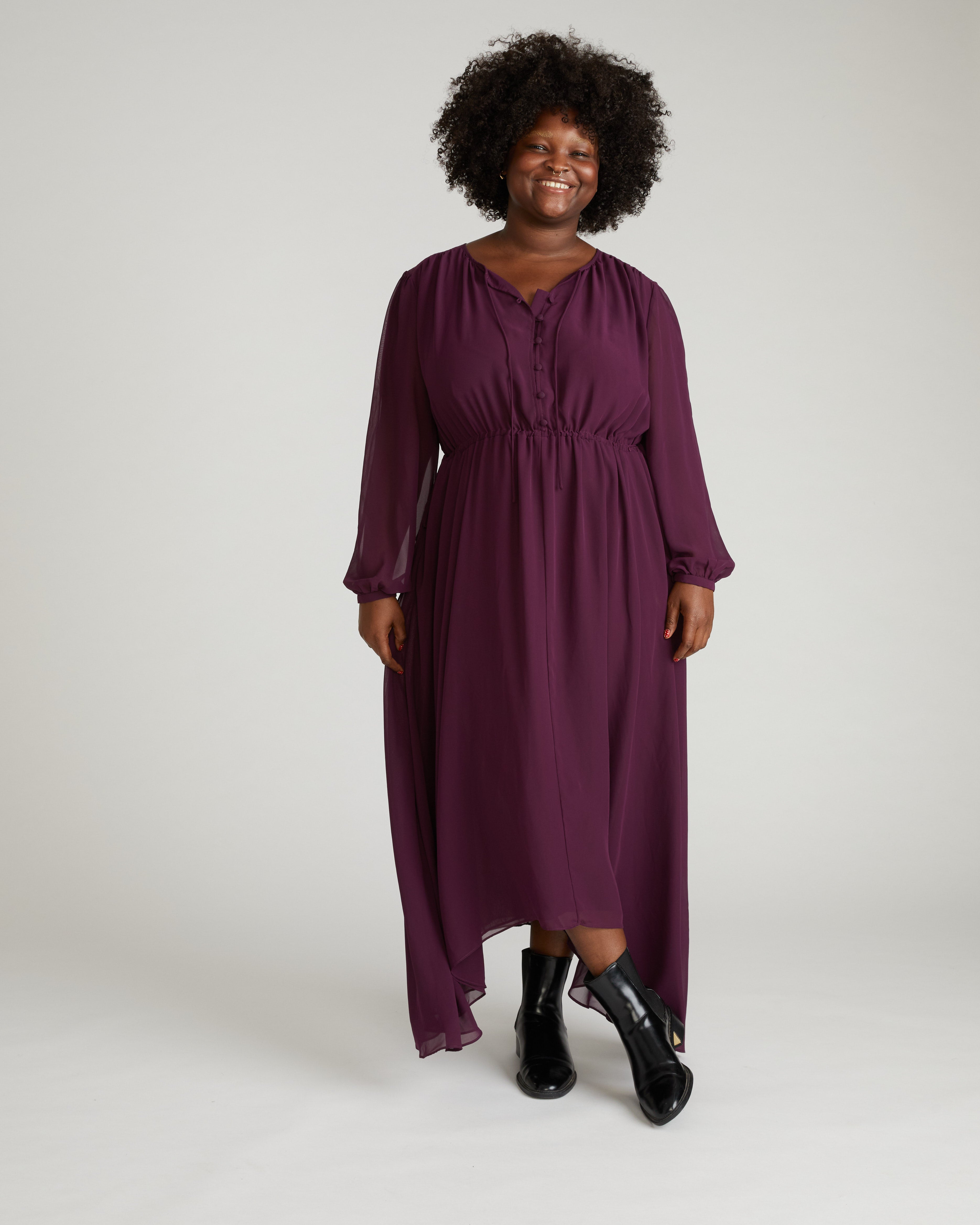 Karina Chiffon Dress - Gamay