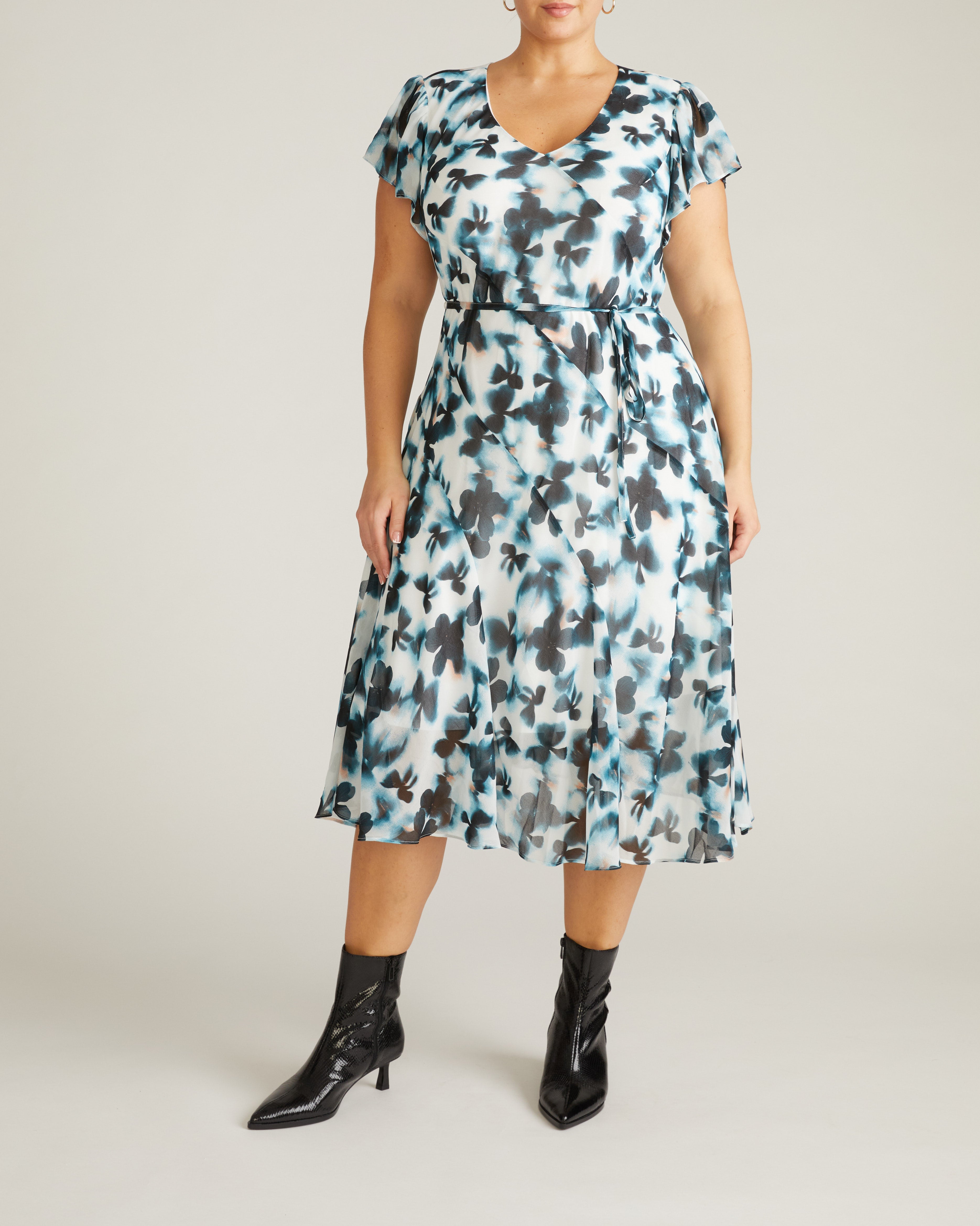 Seville Chiffon Dress - Primrose Hill Print