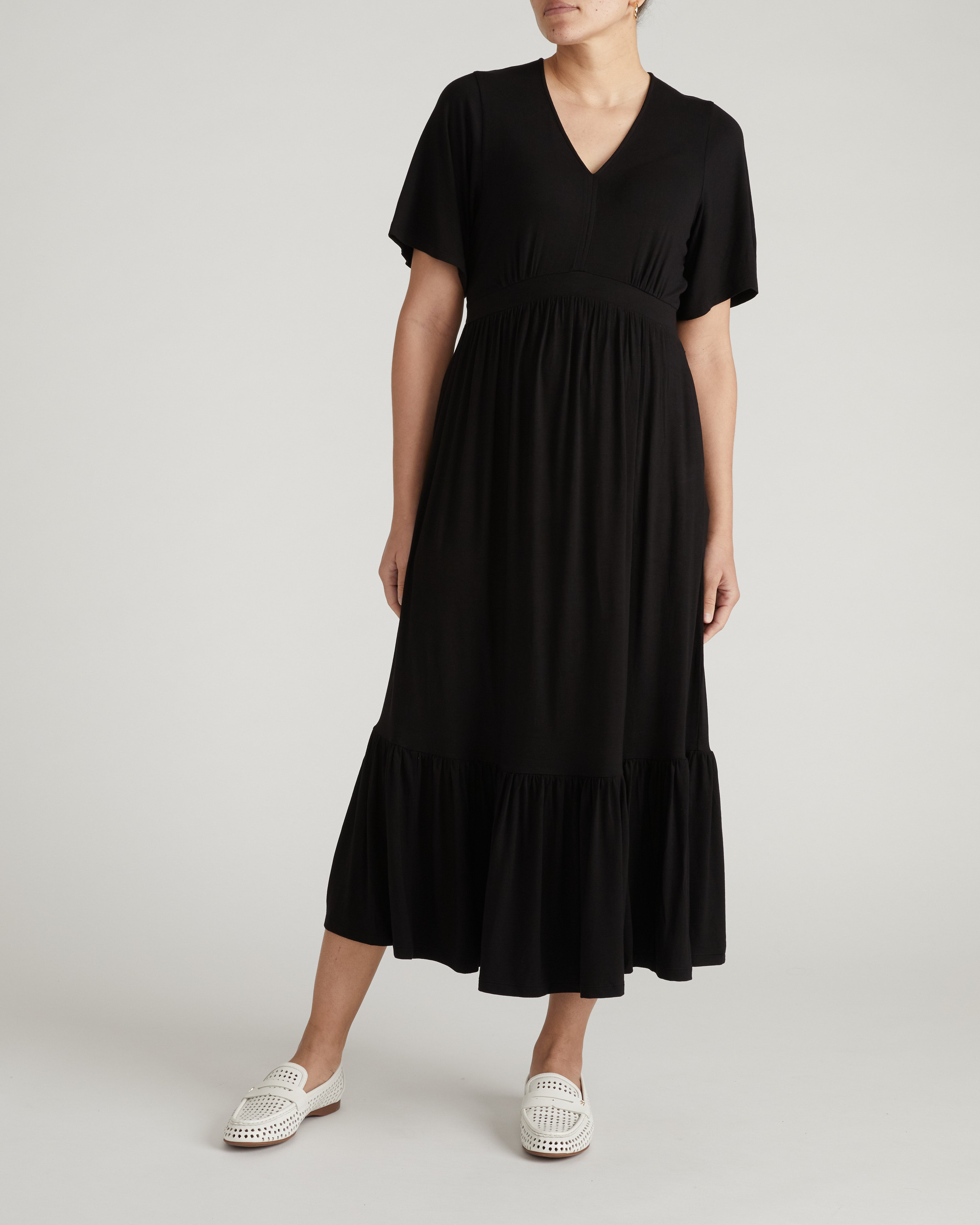 Ravello Liquid Jersey Dress - Black
