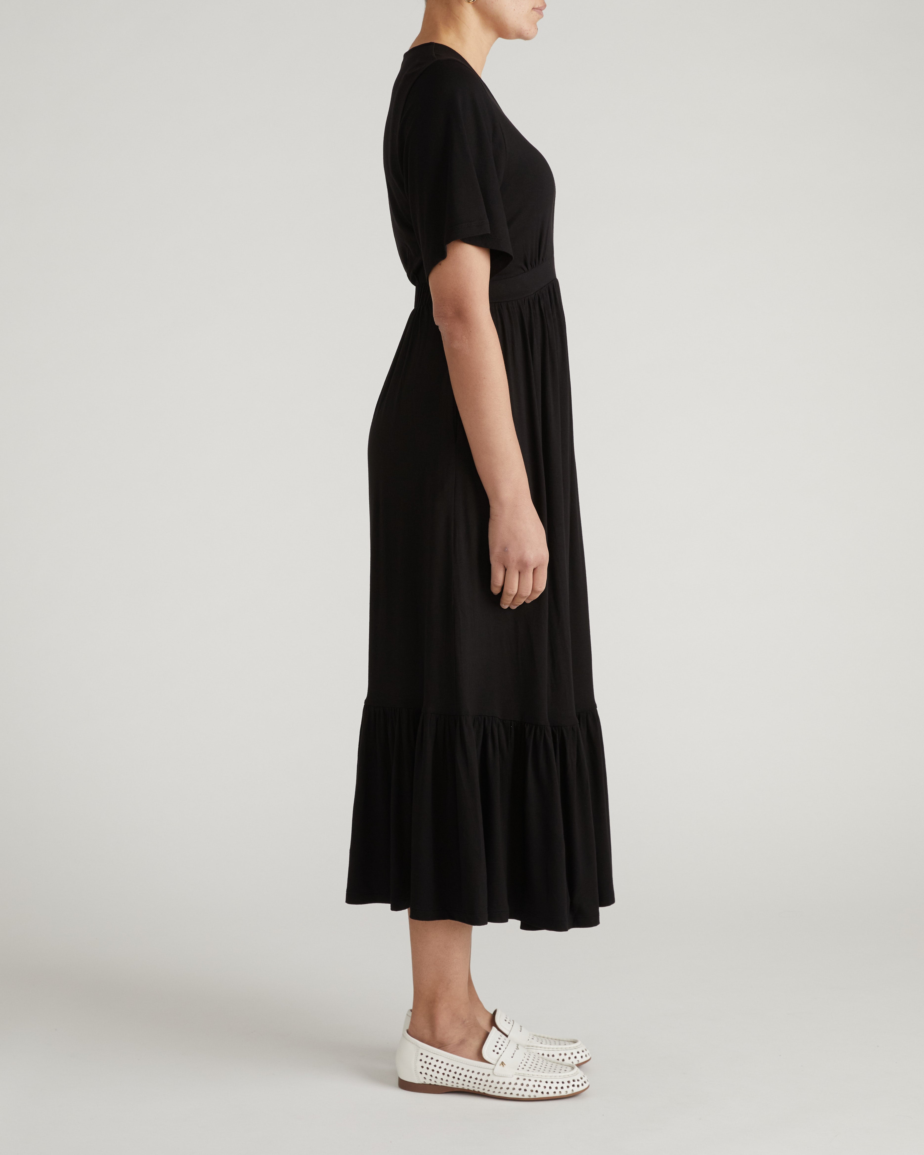 Ravello Liquid Jersey Dress - Black