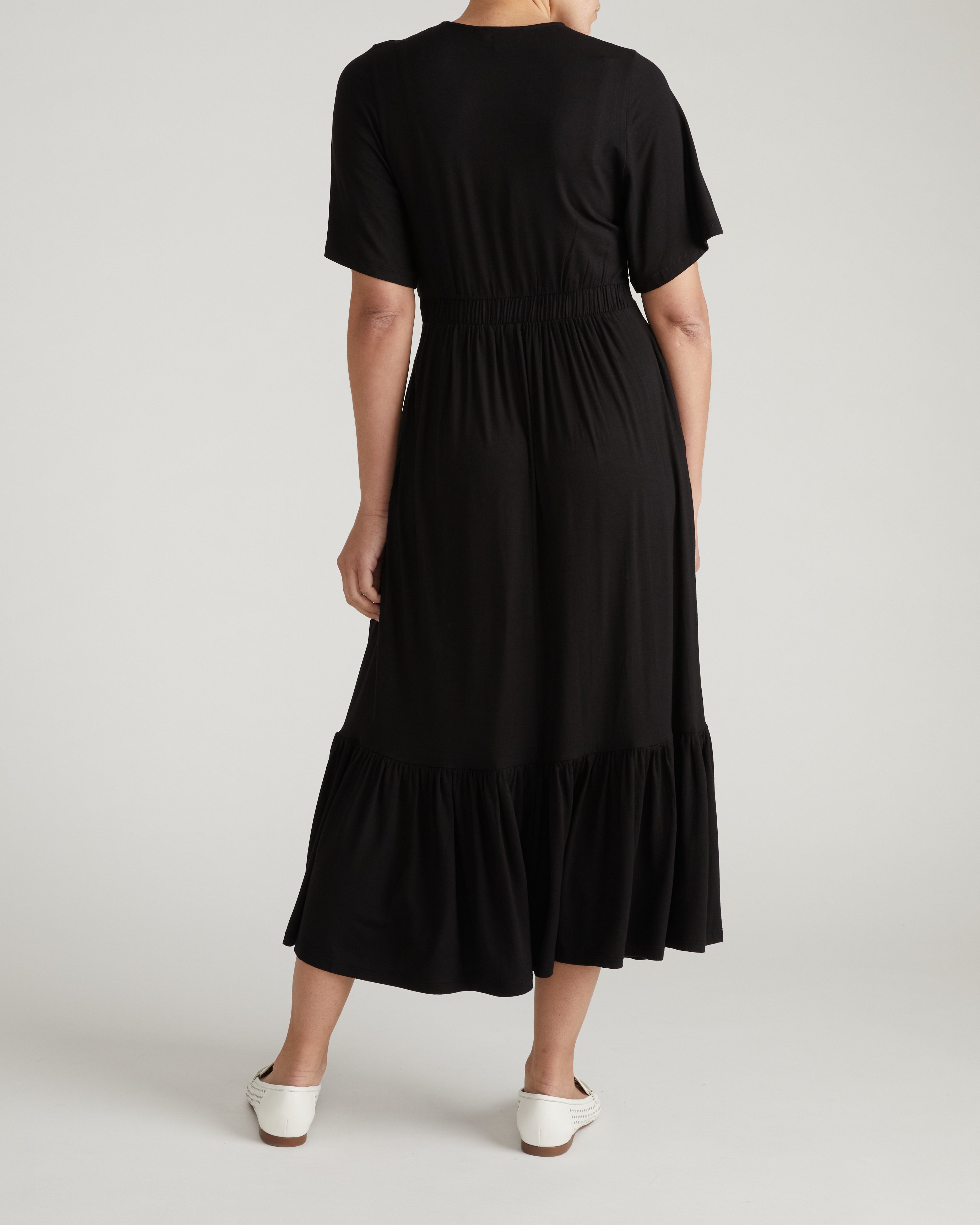 Ravello Liquid Jersey Dress - Black