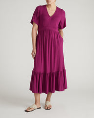 Ravello Liquid Jersey Dress - Rothko Purple