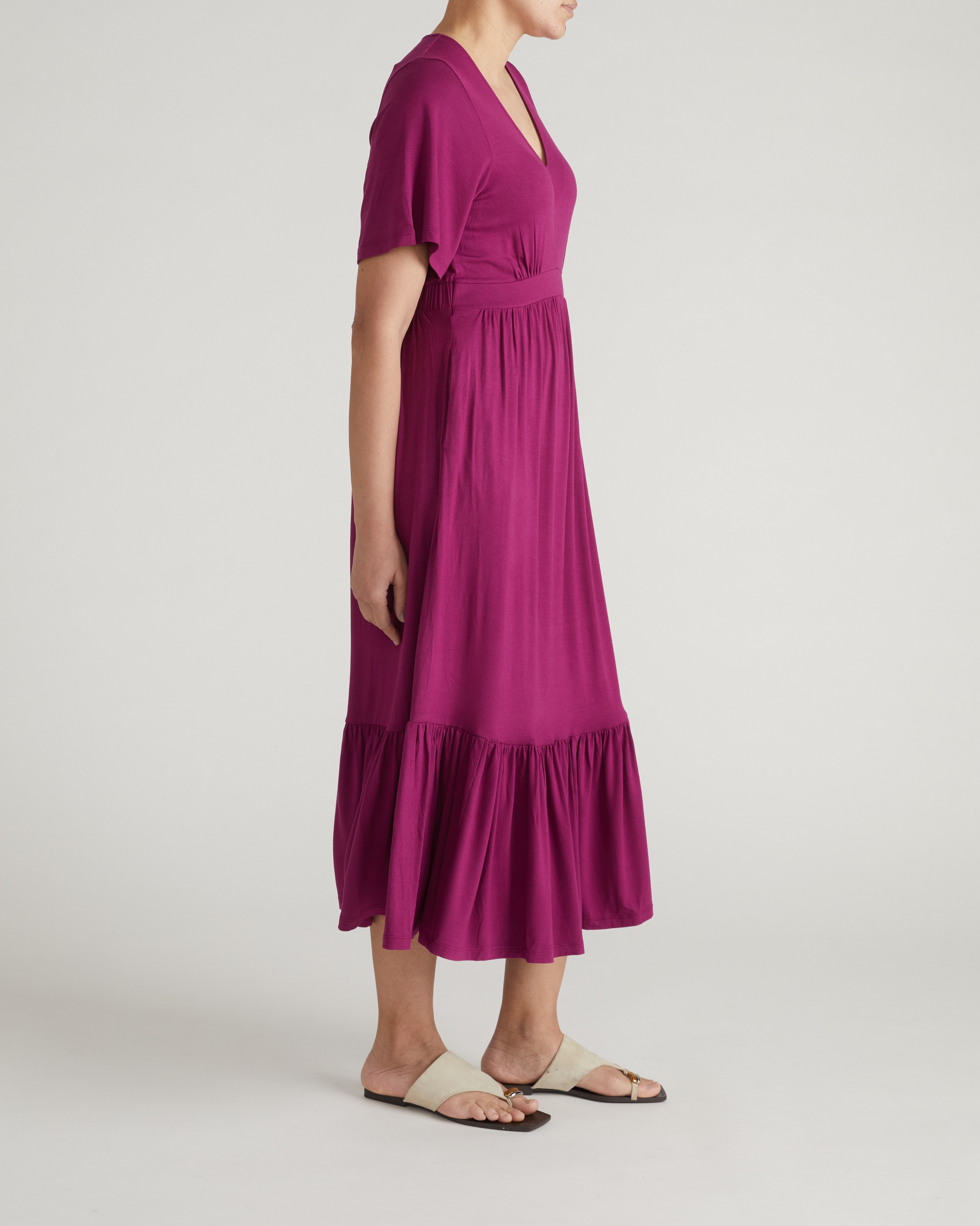 Ravello Liquid Jersey Dress - Rothko Purple