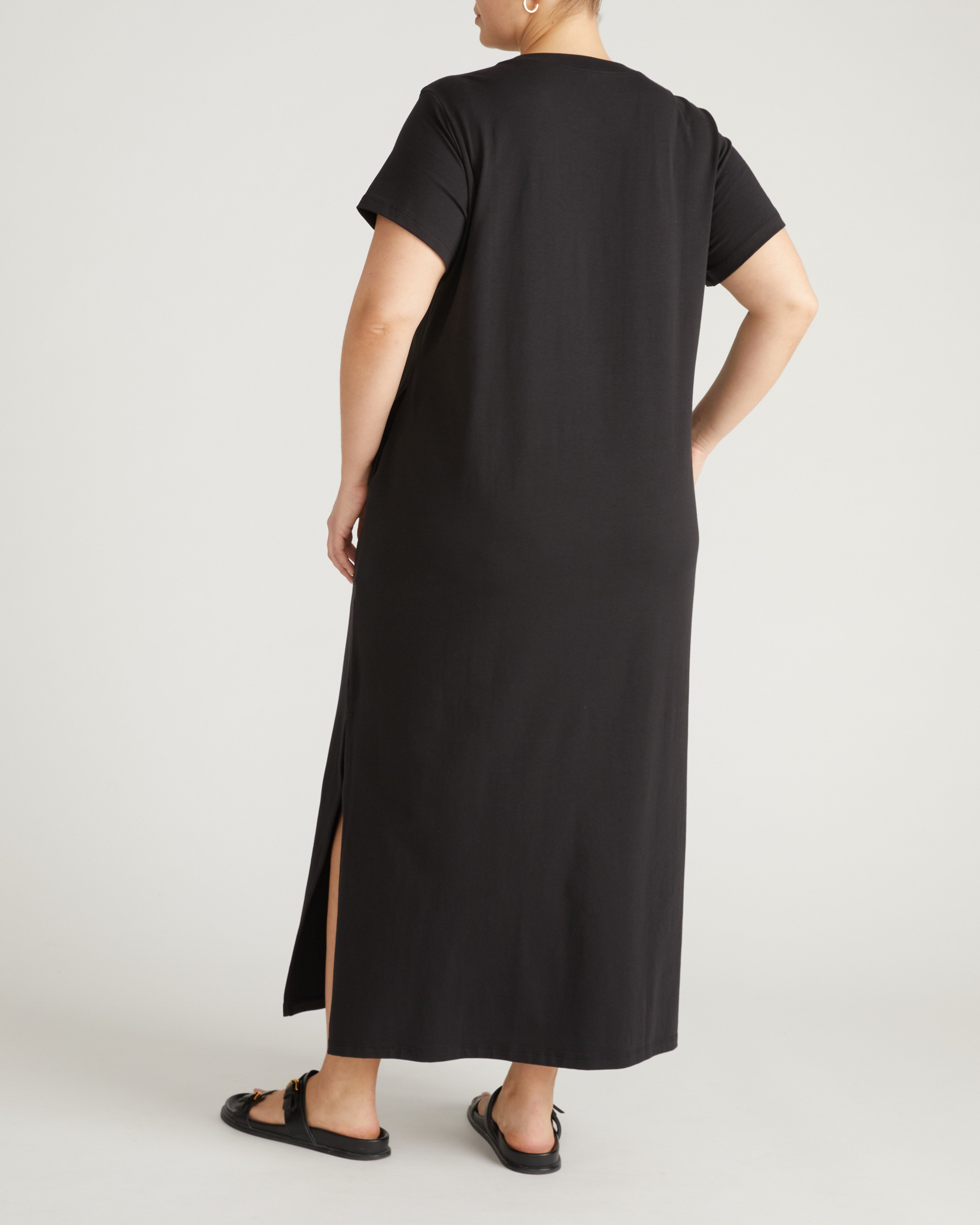 Maxi T-Shirt Dress - Black