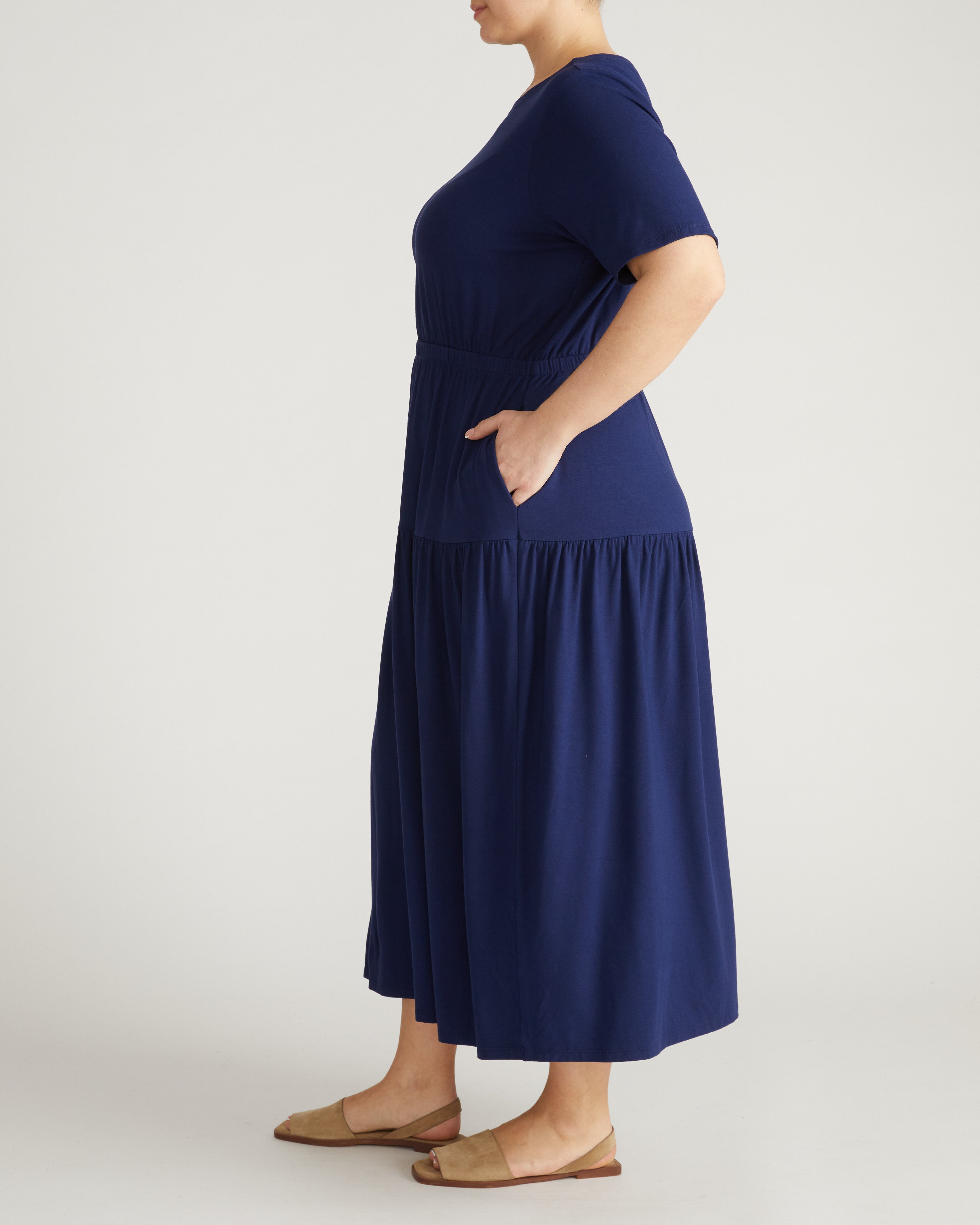 Thea Divine Jersey Midi Dress - Cenote