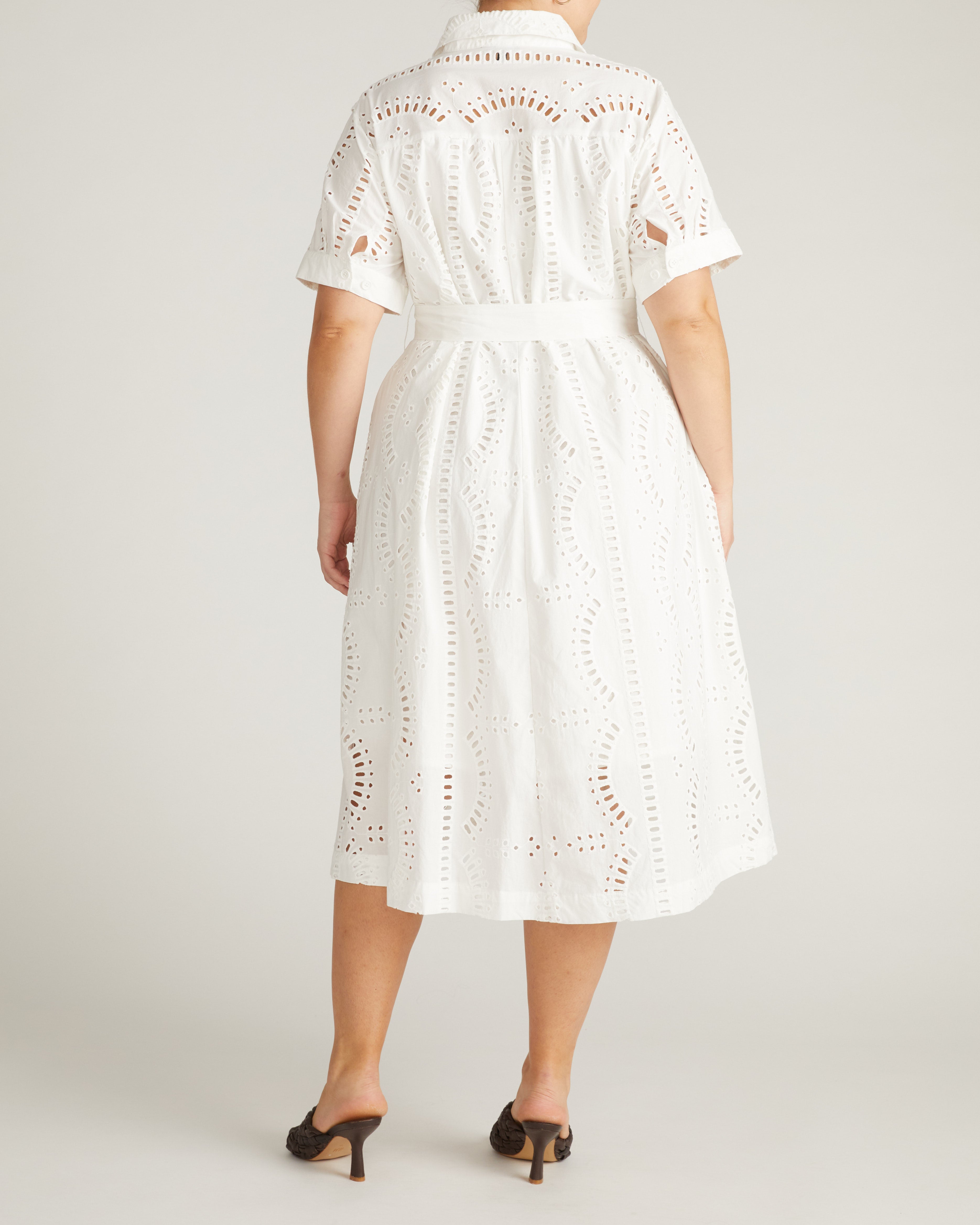 Tina Cotton Poplin Shirtdress - White