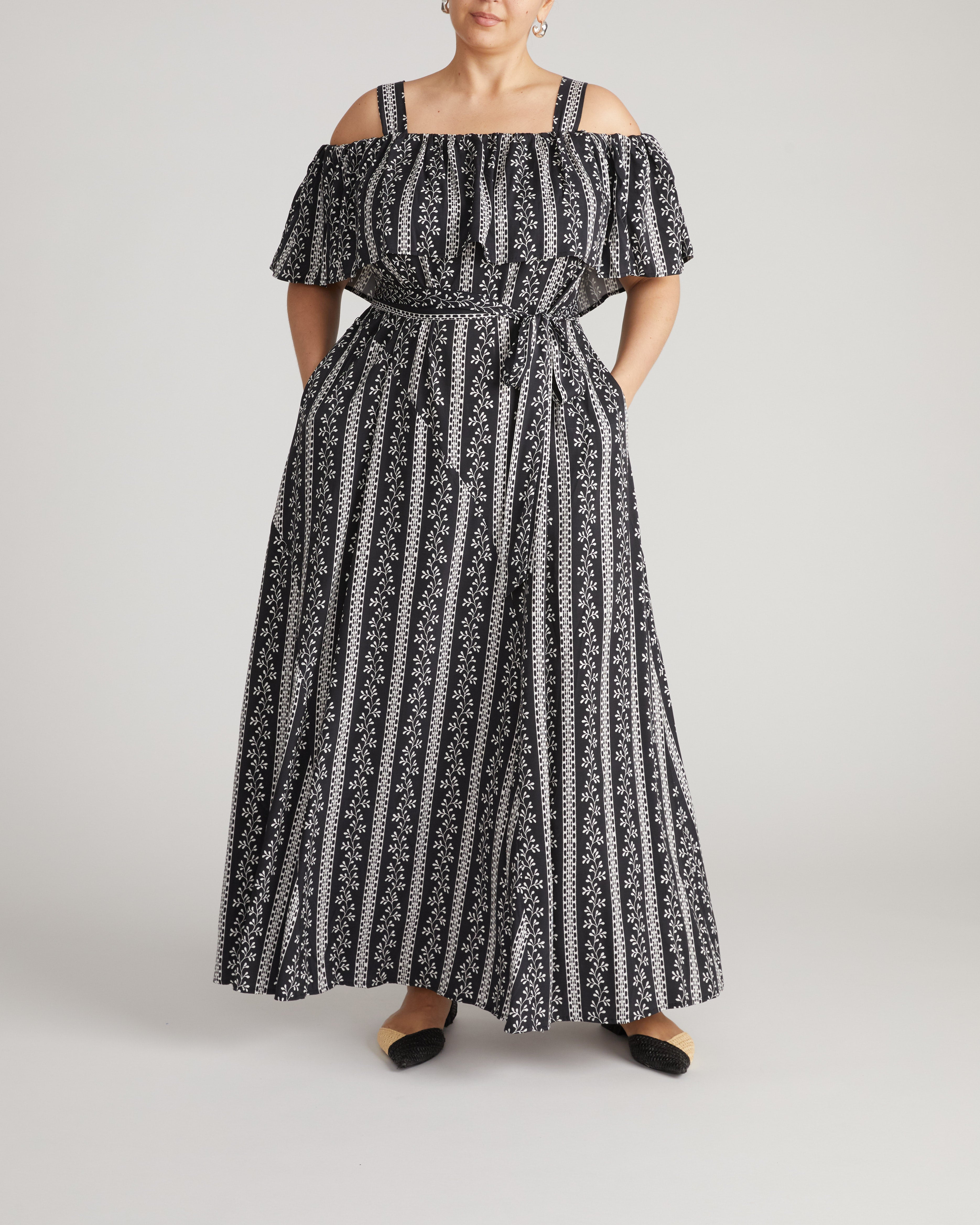 Lisbon Convertible Stretch Cupro Maxi Dress - Florentine Print