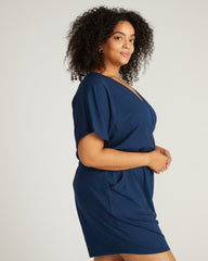 Nora Cross Front Romper - Pageant Blue