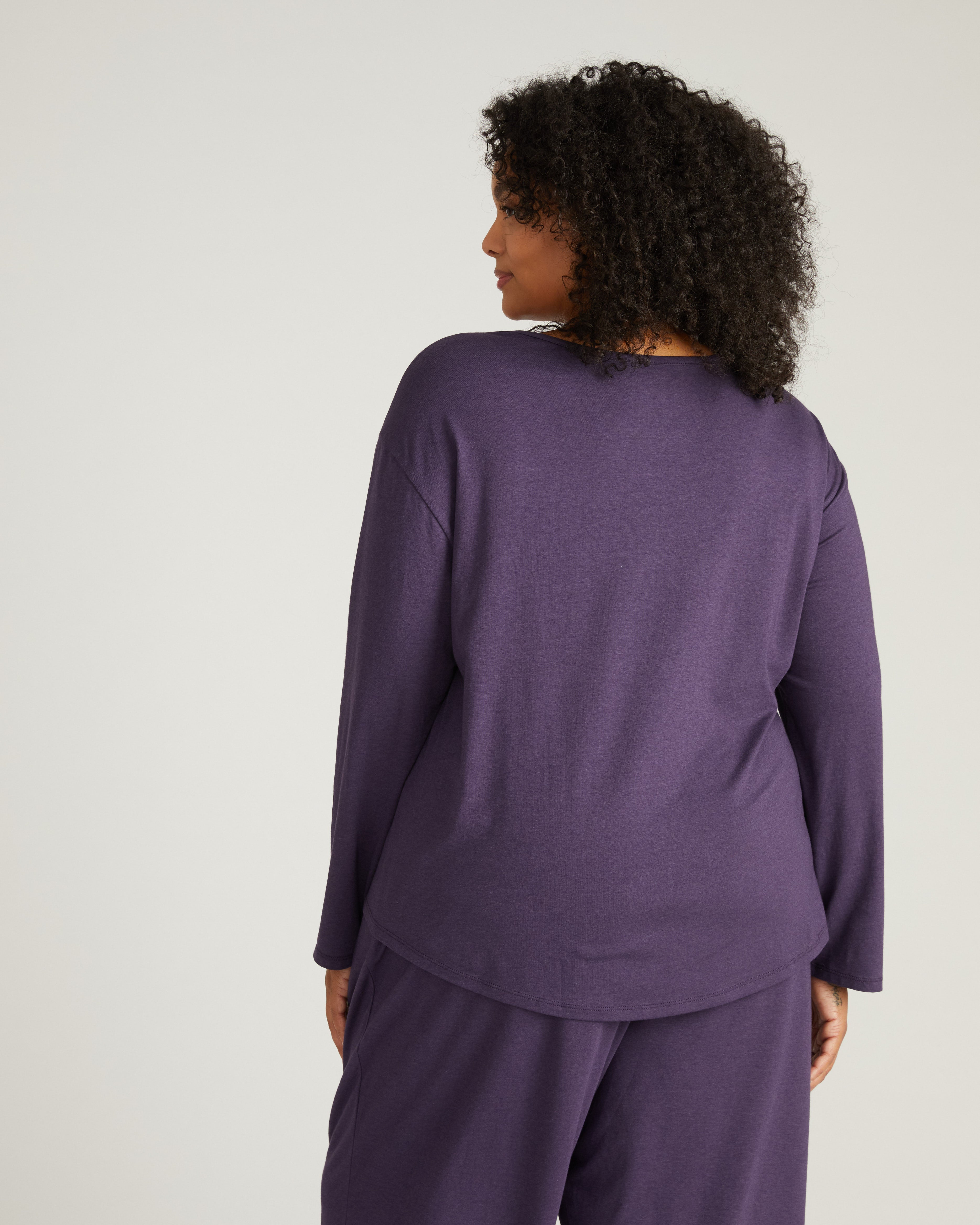 Pina Long Sleeve Lounge Tee - Anthracite