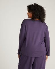 Pina Long Sleeve Lounge Tee - Anthracite