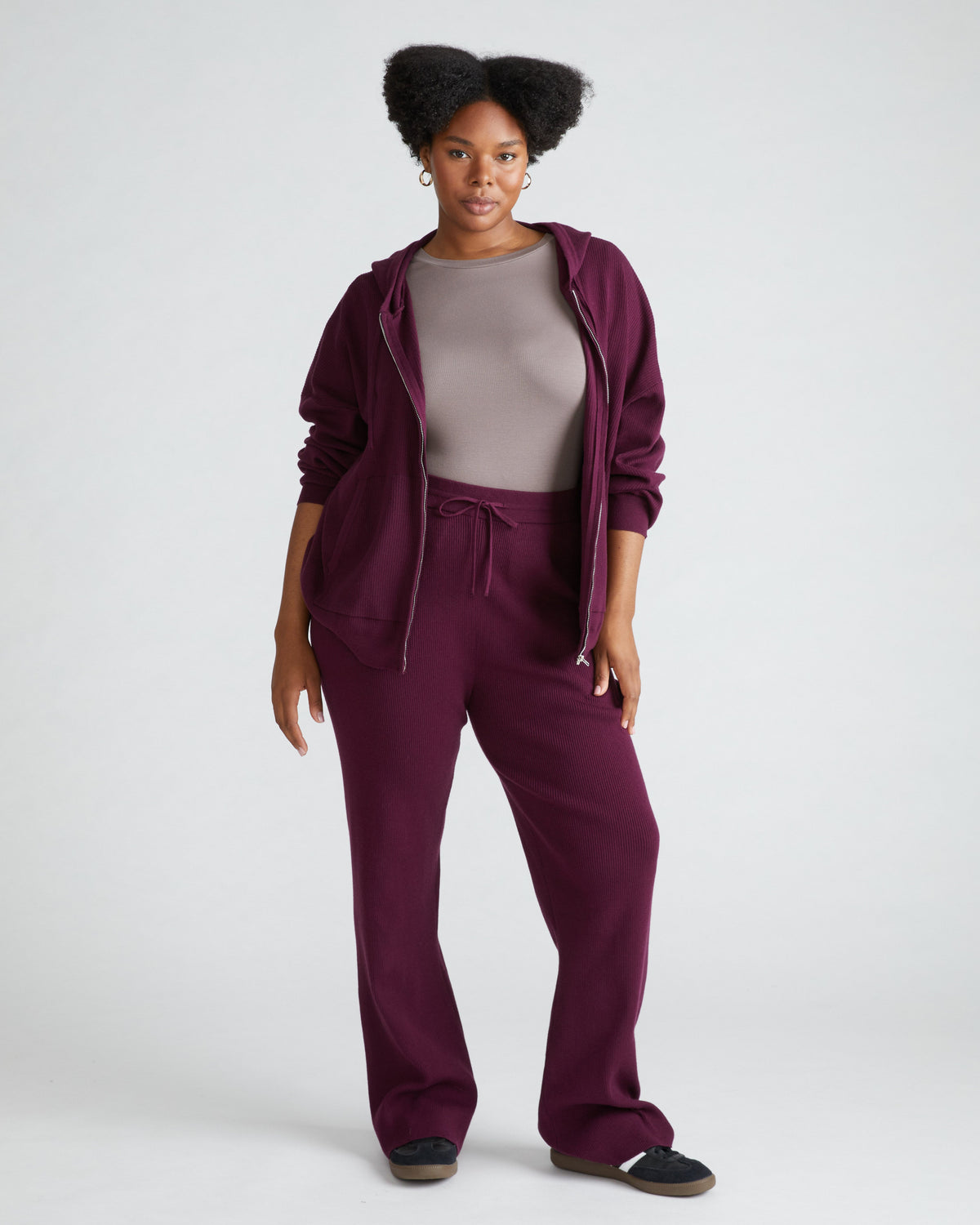 Knitted Mila Pants - Acai
