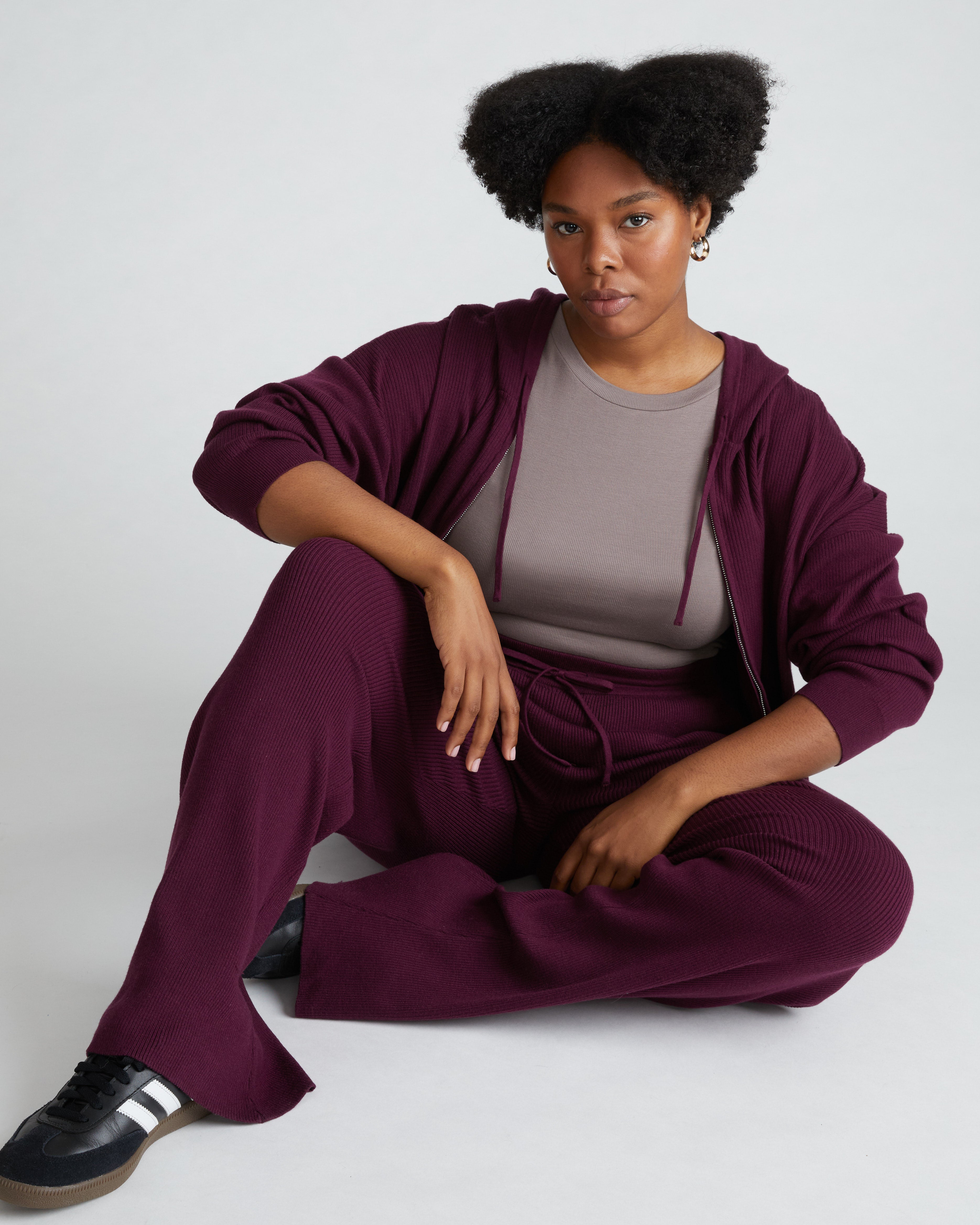 Knitted Mila Pants - Acai