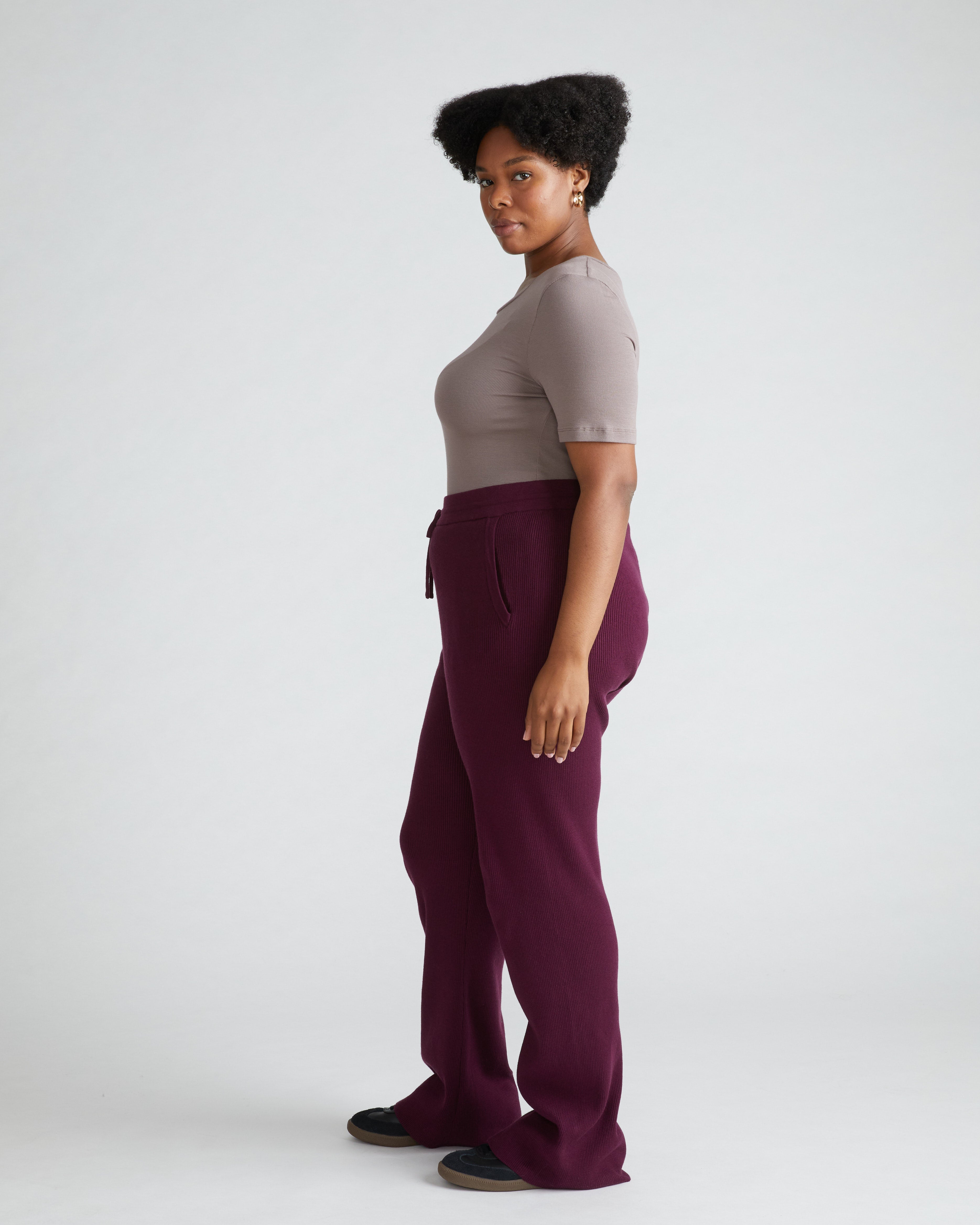 Knitted Mila Pants - Acai