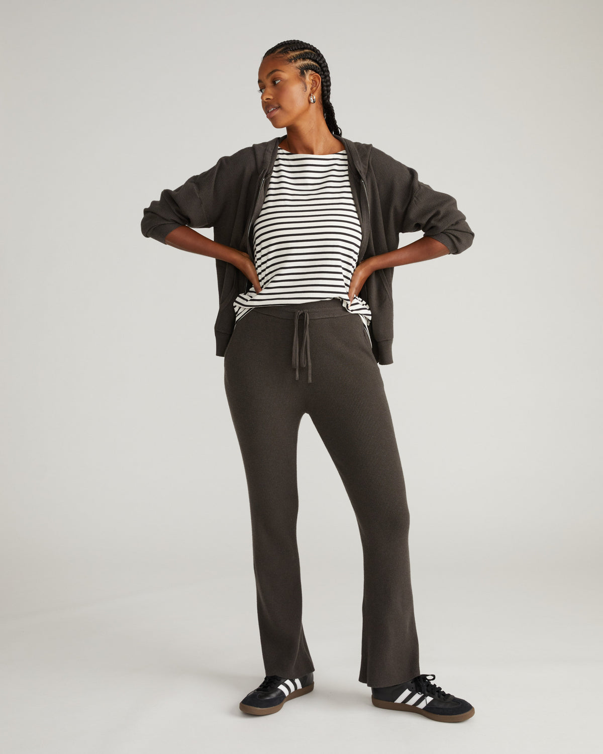 Knitted Mila Pants - Graphite