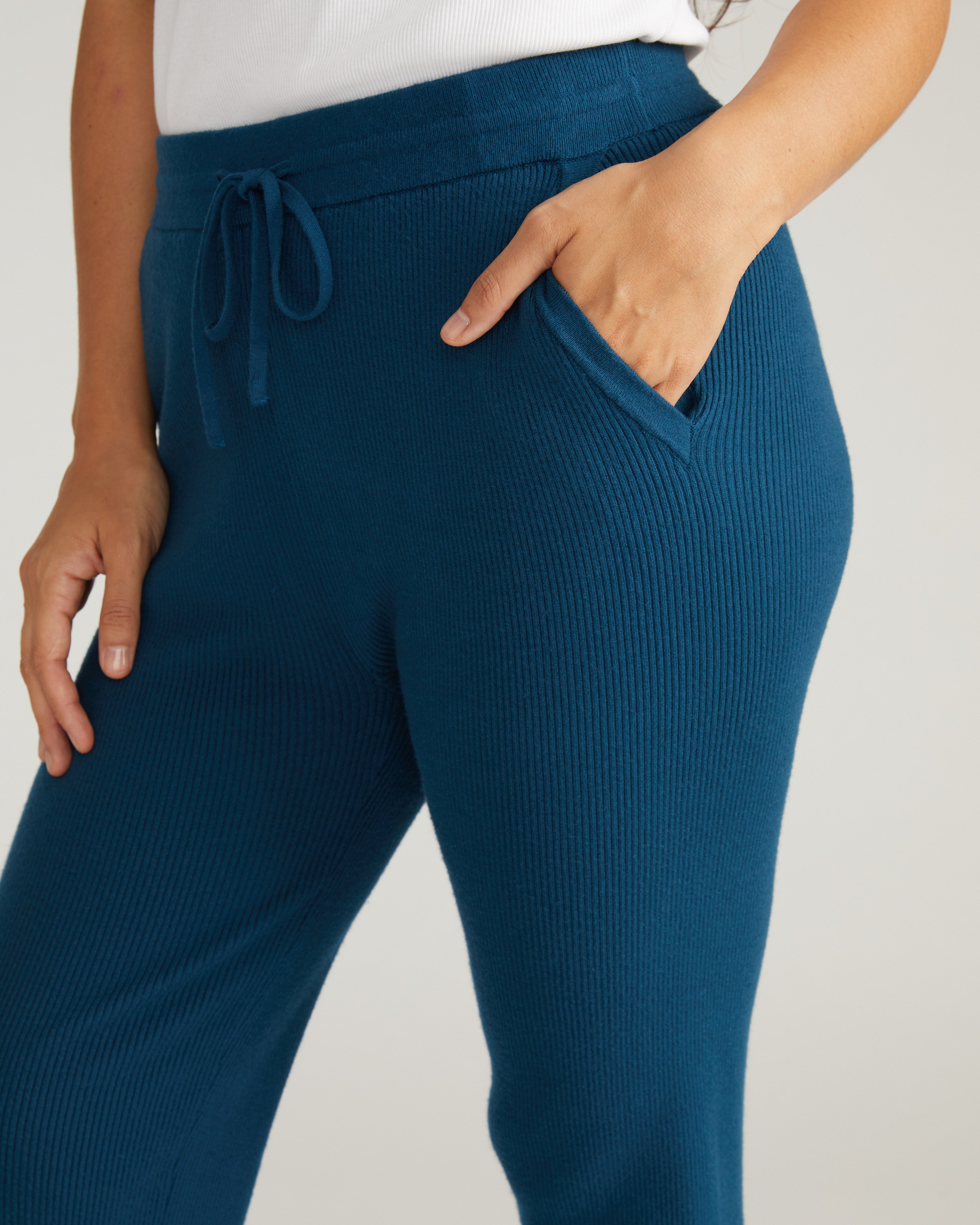 Knitted Mila Pants - Deep Teal