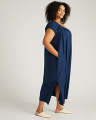 Lilian Long Sleep Dress - Pageant Blue