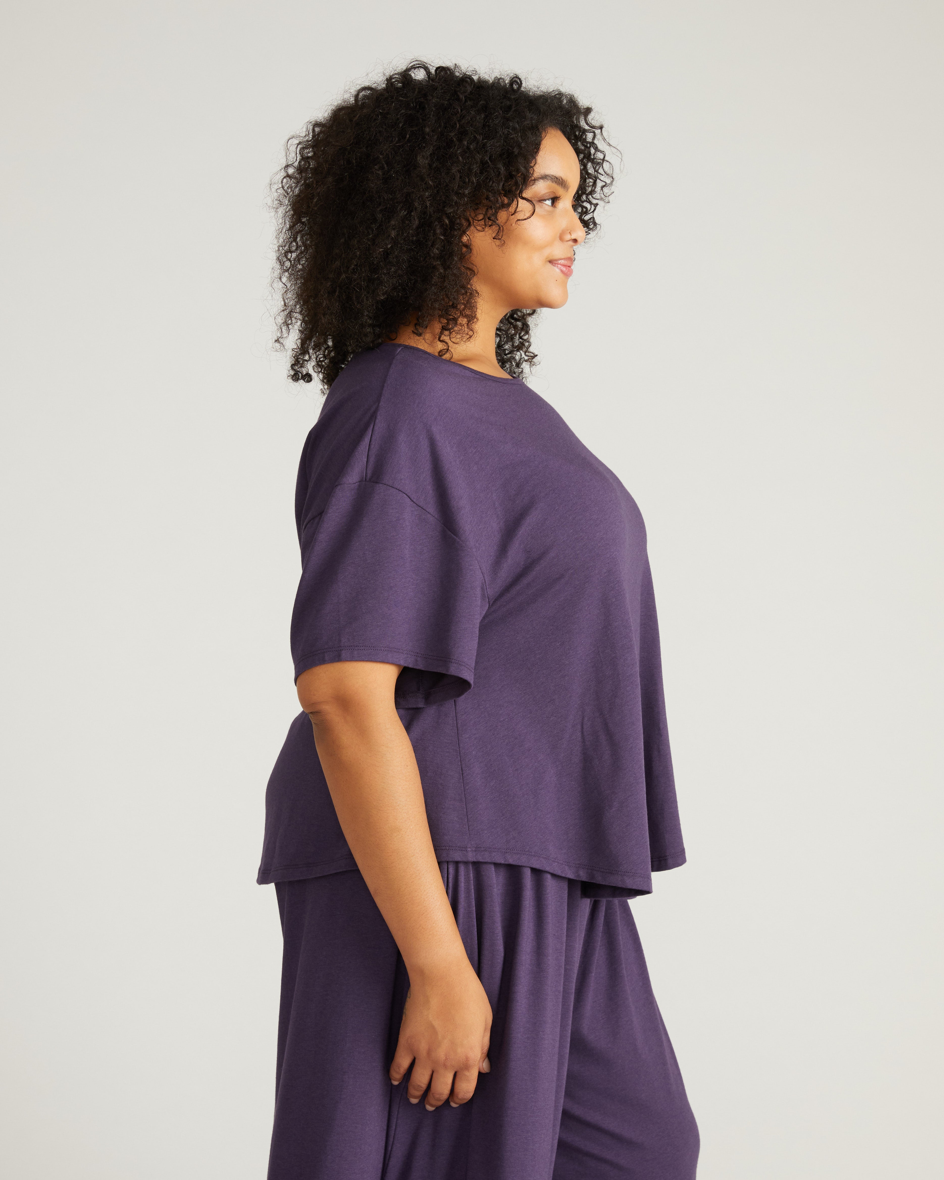 Pina Short Sleeve Lounge Tee - Anthracite
