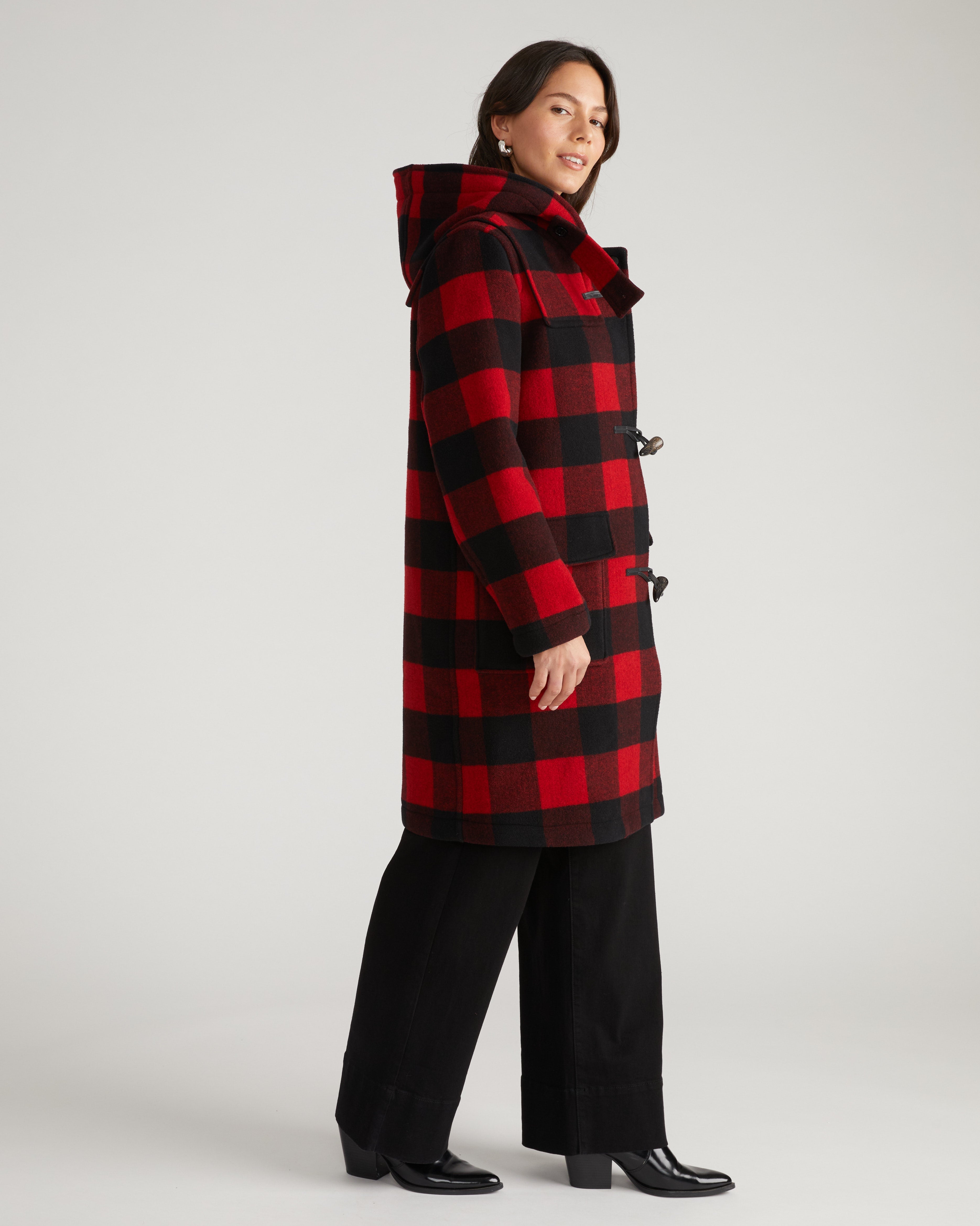 Highlands Duffle Coat - Red Buffalo Check
