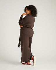 TravelKnit Wide Leg Pants - Espresso