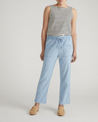 Perfect Tencel Chambray Off-Duty Pants - Morning Blue