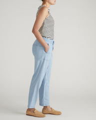 Perfect Tencel Chambray Off-Duty Pants - Morning Blue