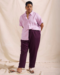 Sayville Linen Blend Drawstring Pant - Acai