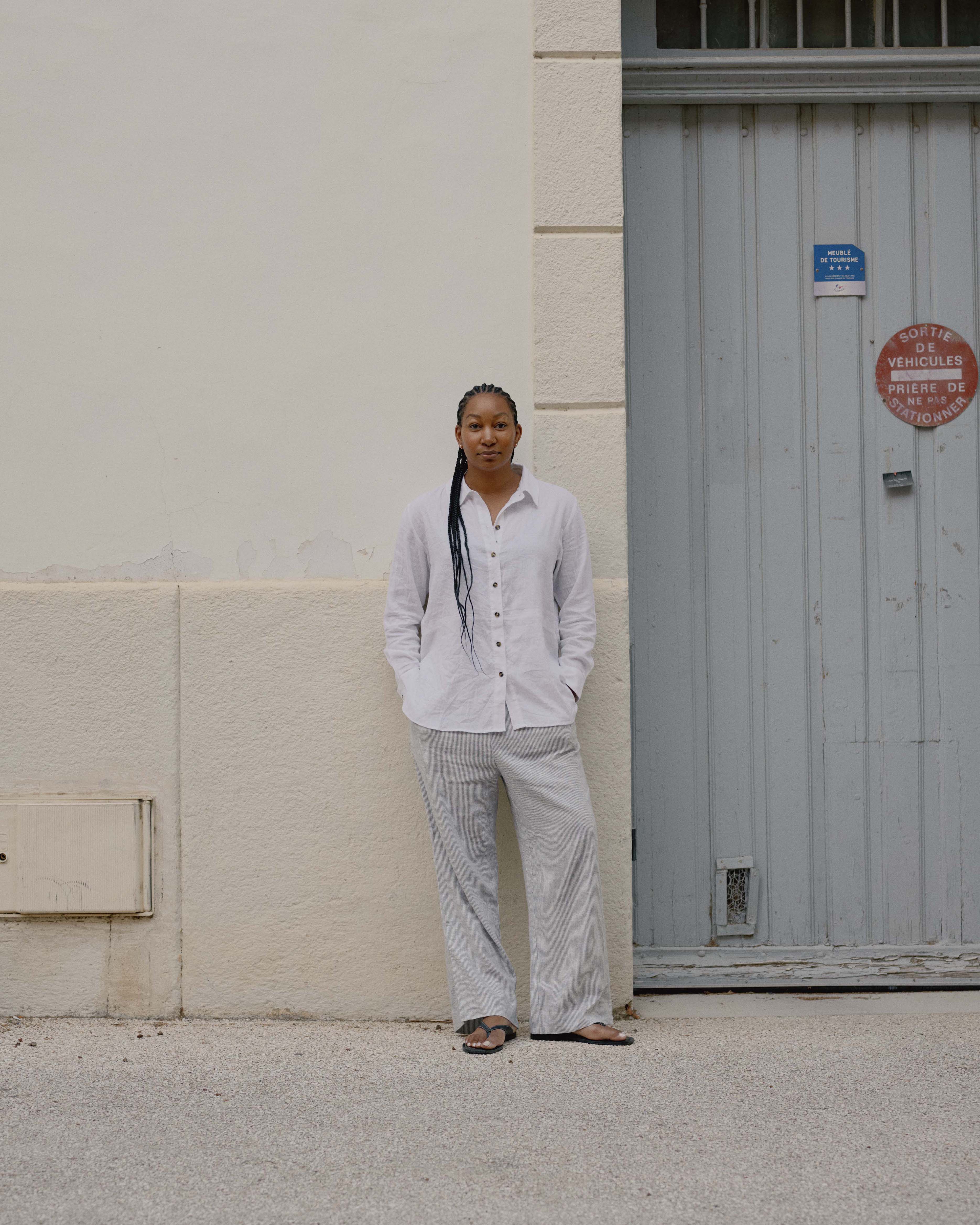 Dawn Linen Blend Hi Low Tunic - White