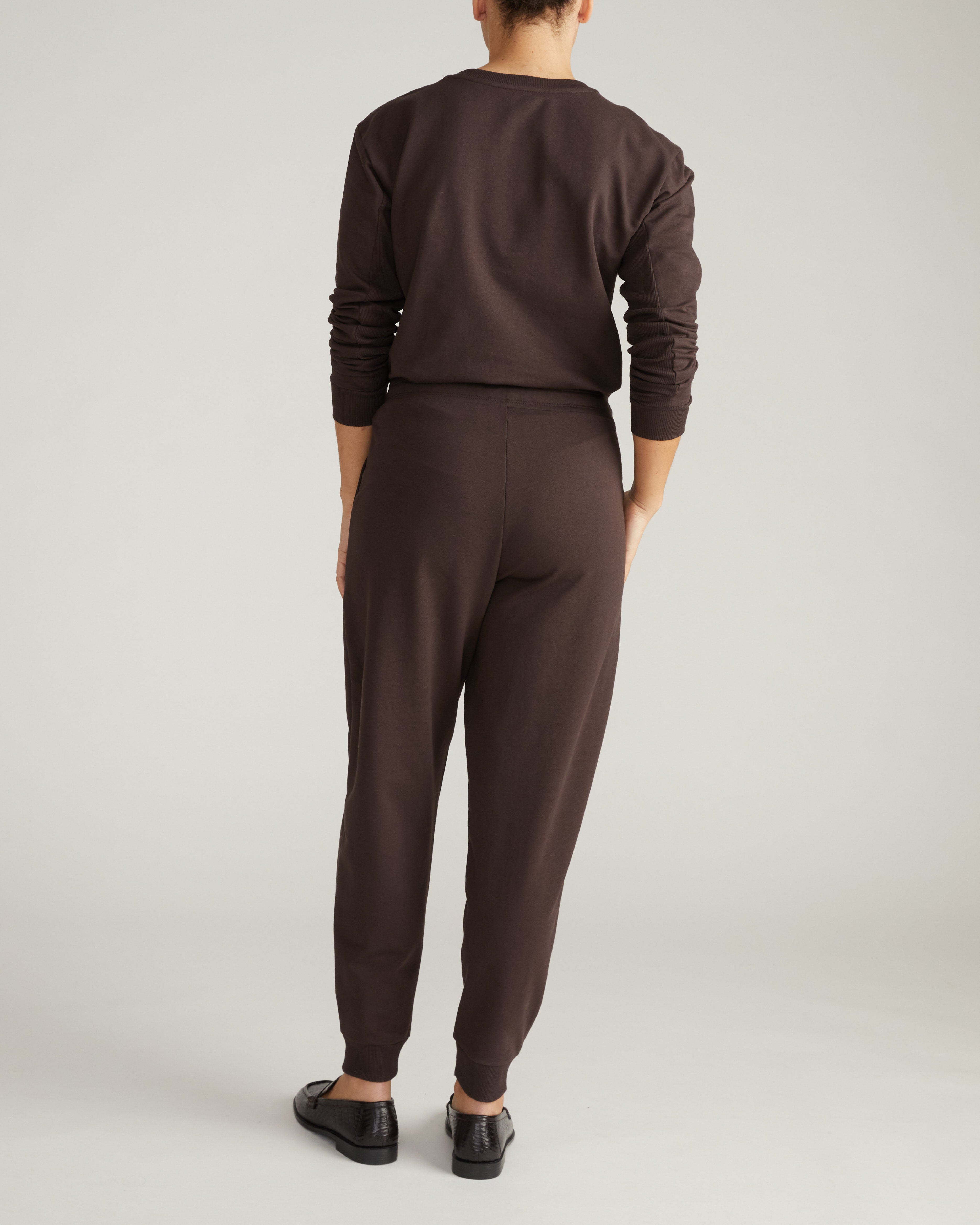 Selma French Terry Jogger - Deep Brown