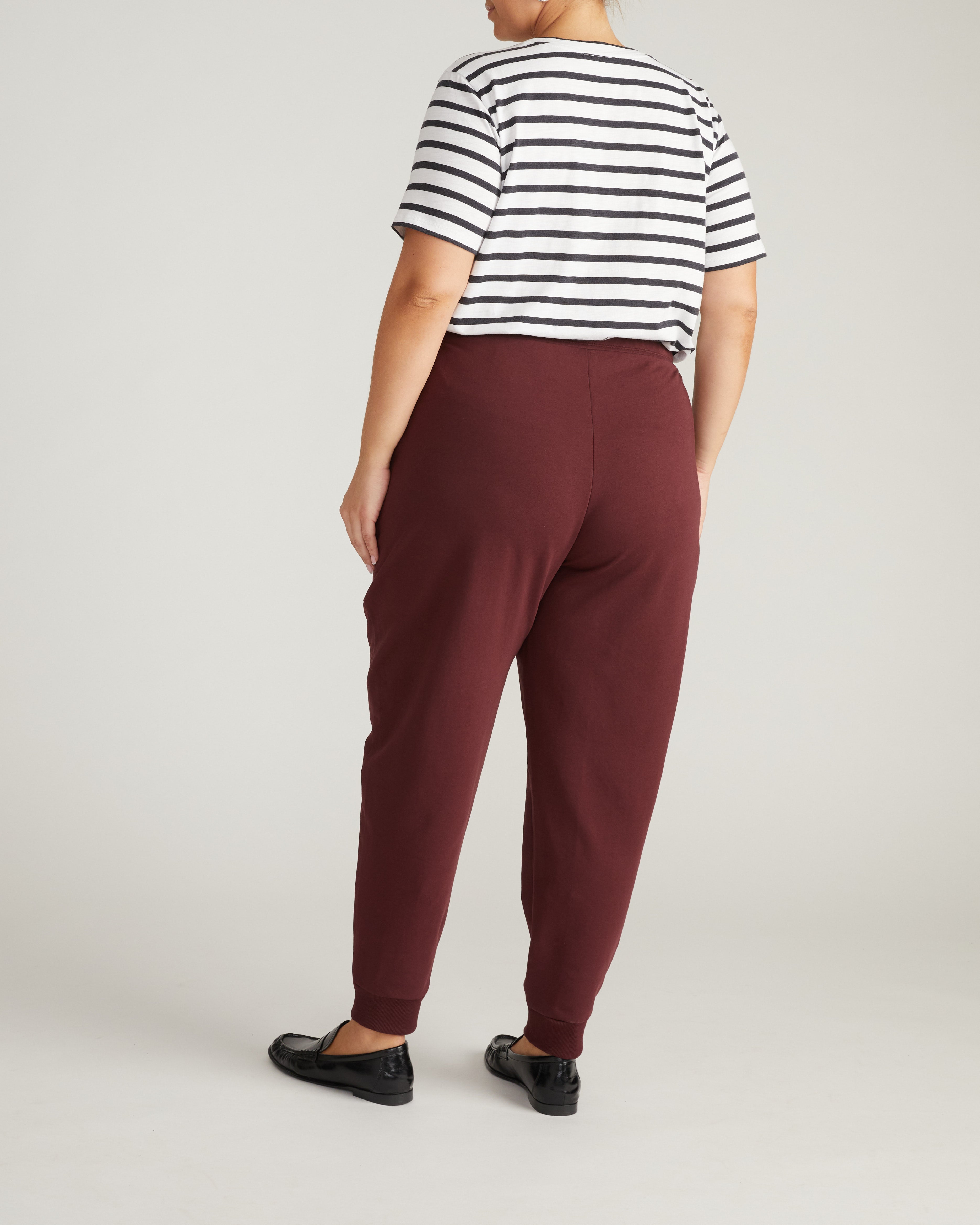 Selma French Terry Jogger - Black Cherry