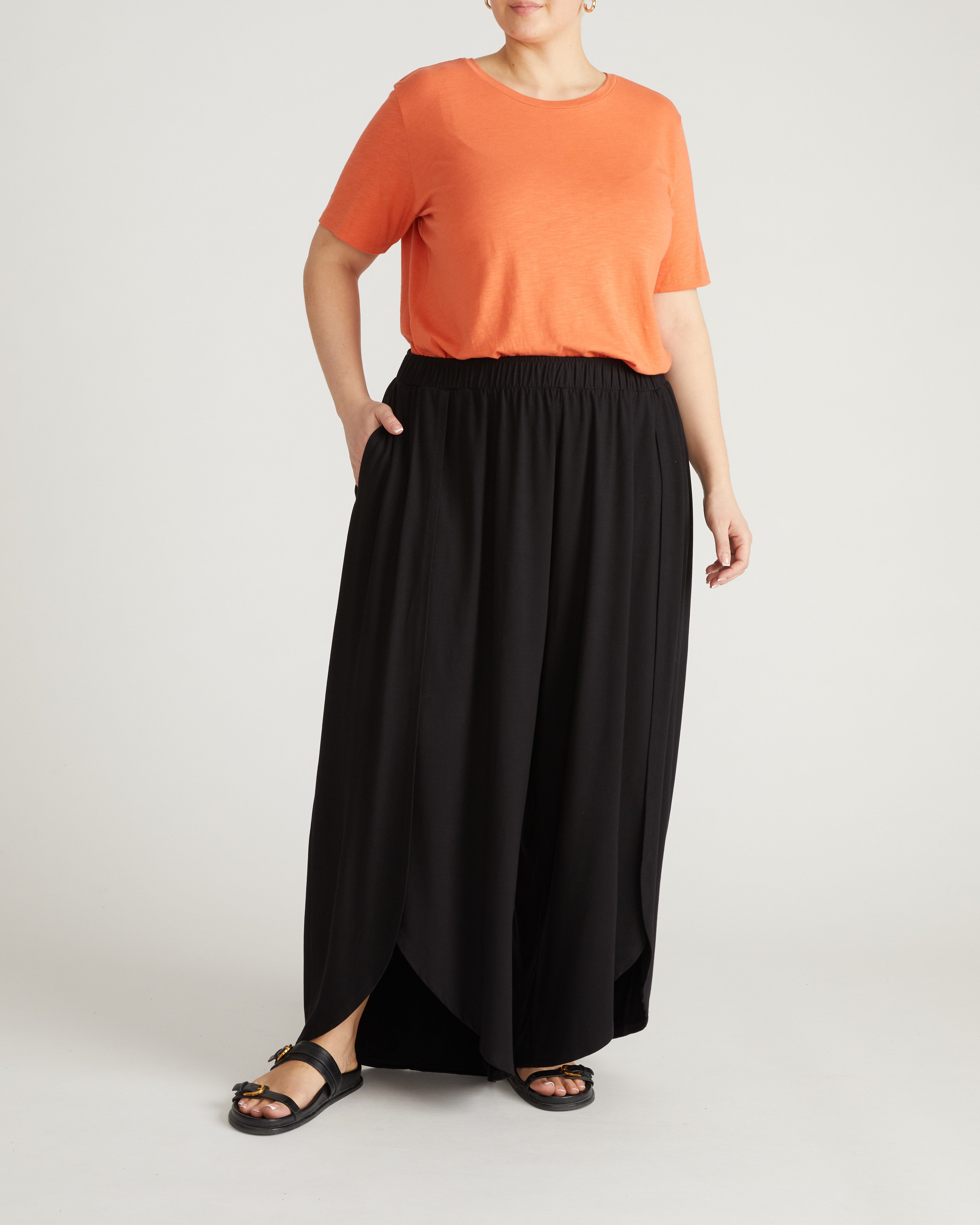 Rey Divine Jersey Pull-On Pants - Black