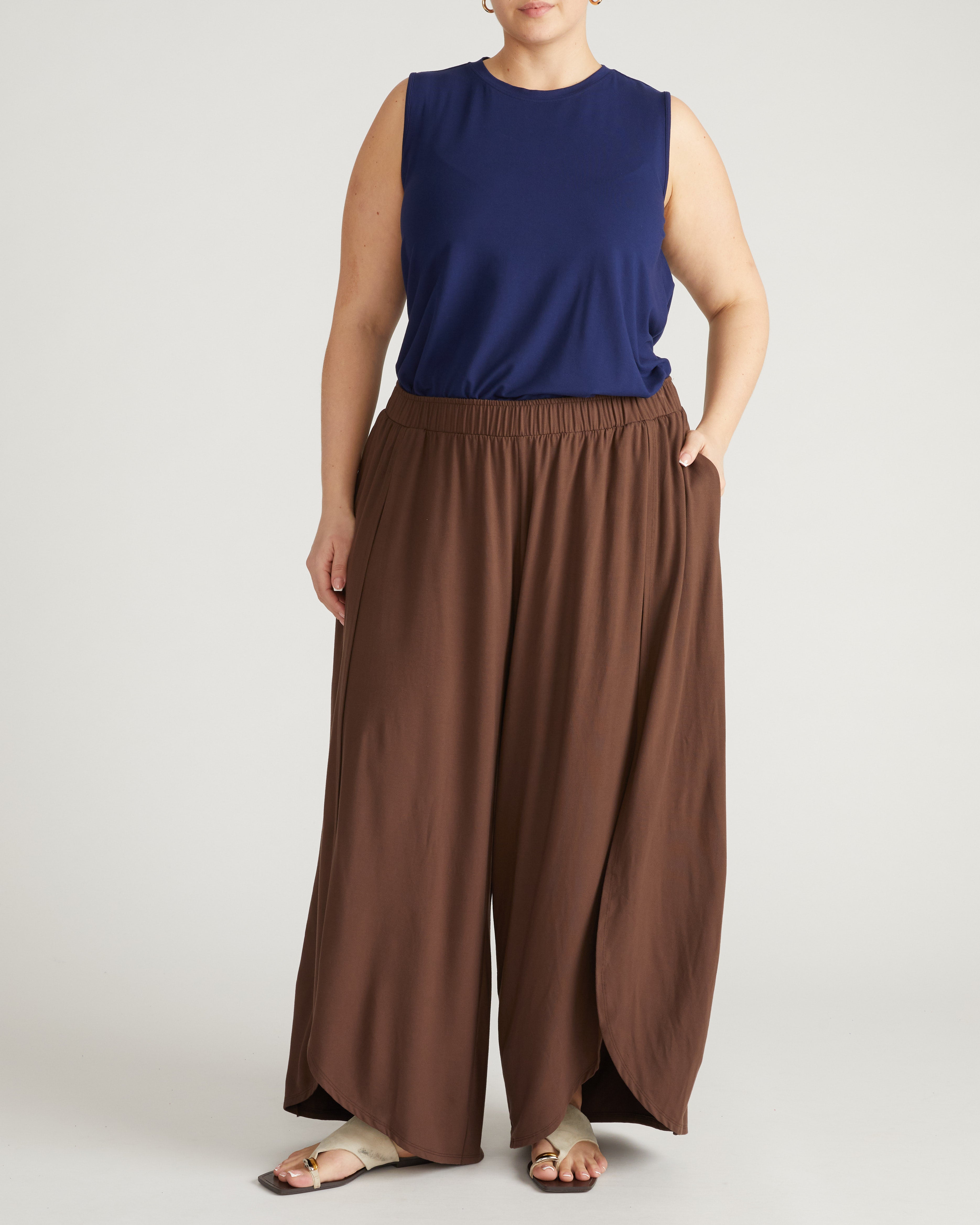 Rey Divine Jersey Pull-On Pants - Peppercorn