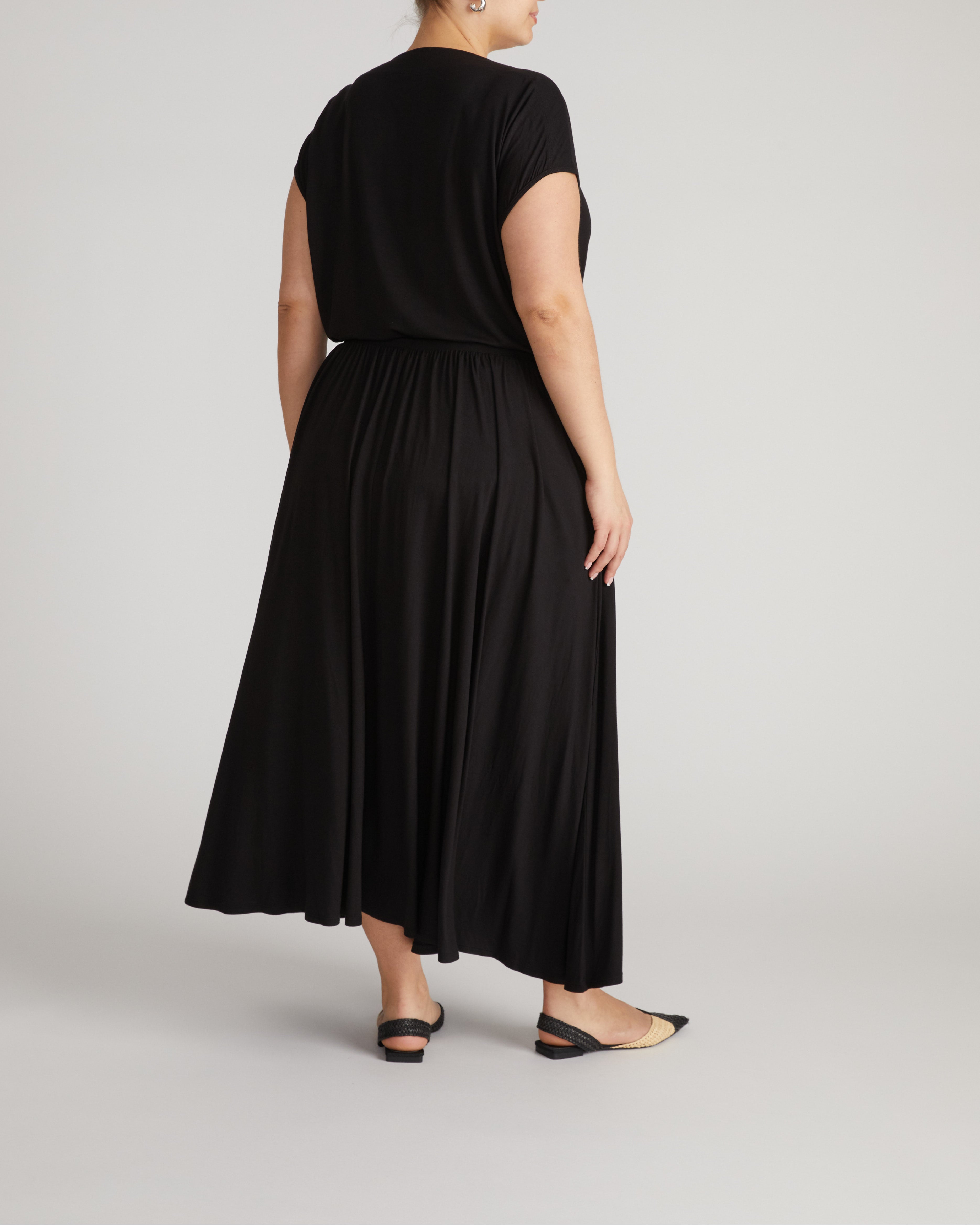 Tessa Liquid Jersey Skirt - Black