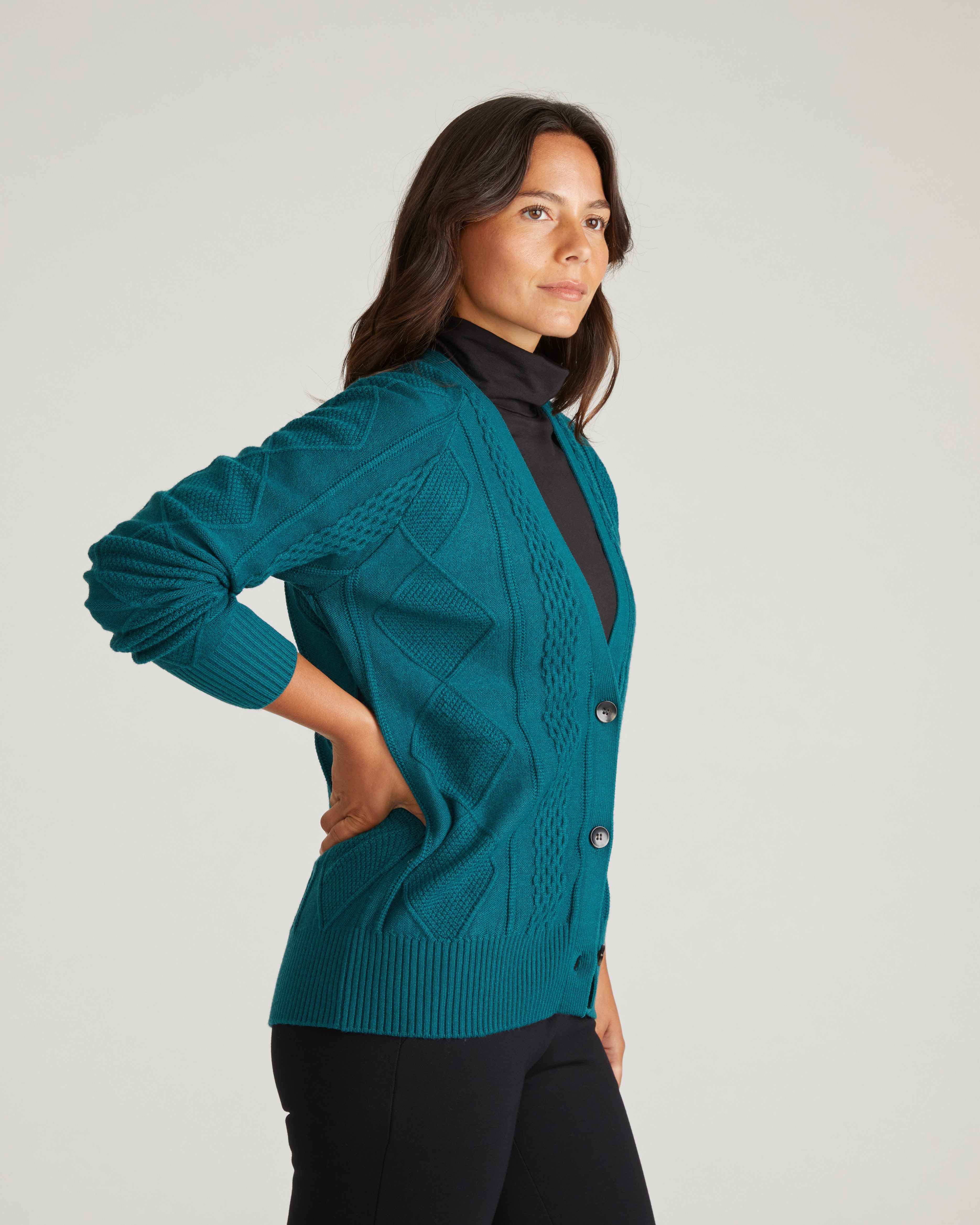 Cable Knit Cardigan - Botanic