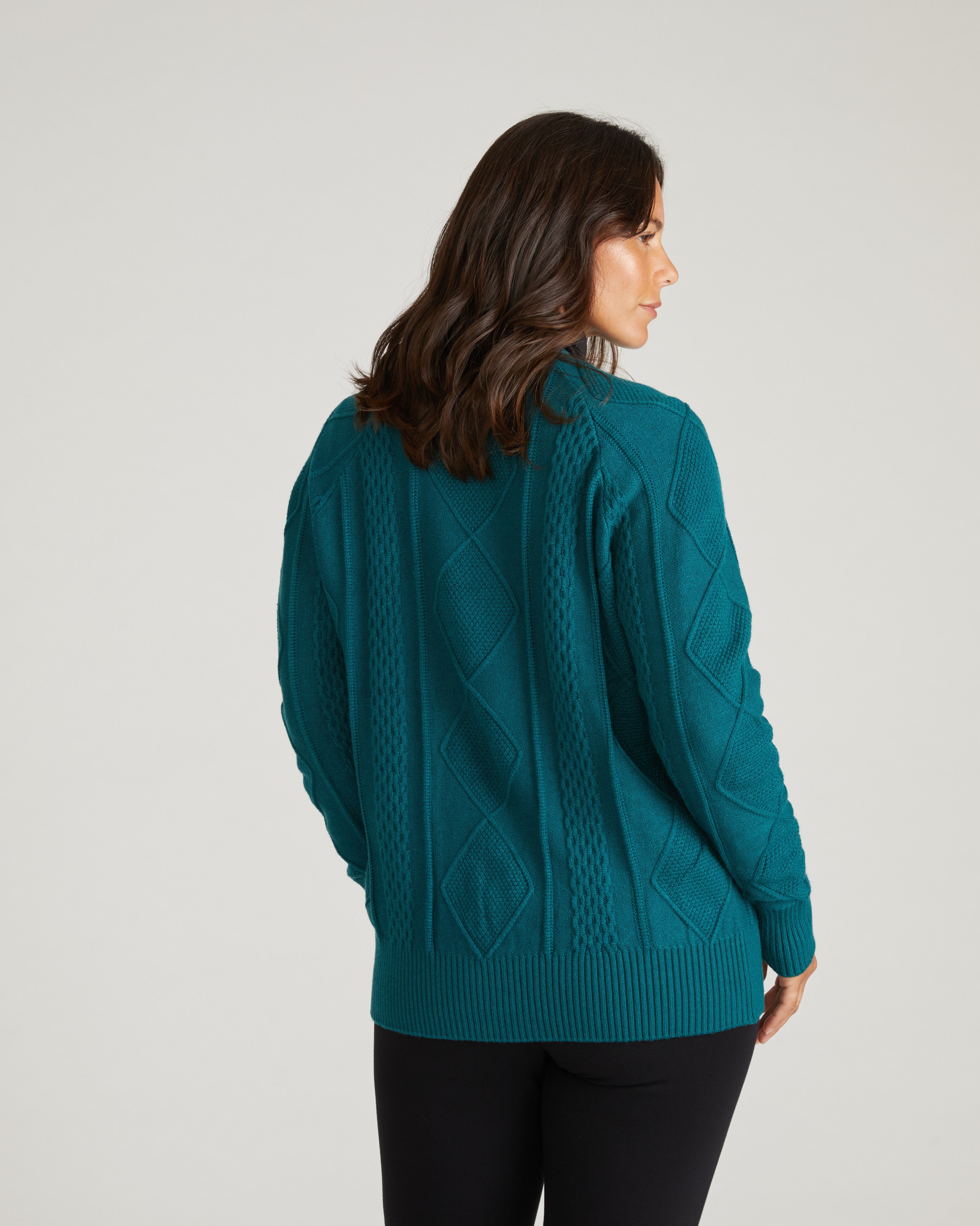 Cable Knit Cardigan - Botanic