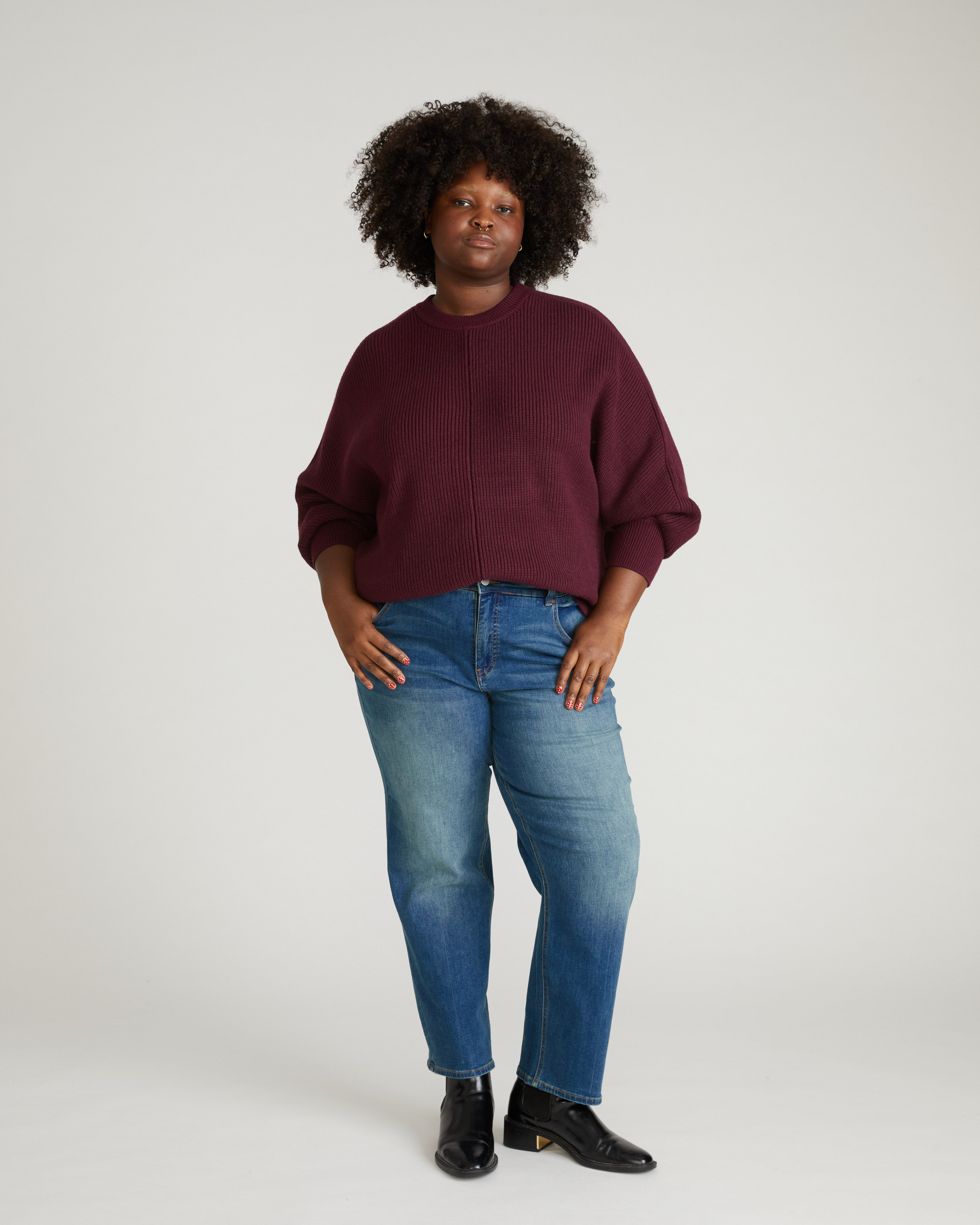 Better-Than-Wool Dolman Sweater - Gamay