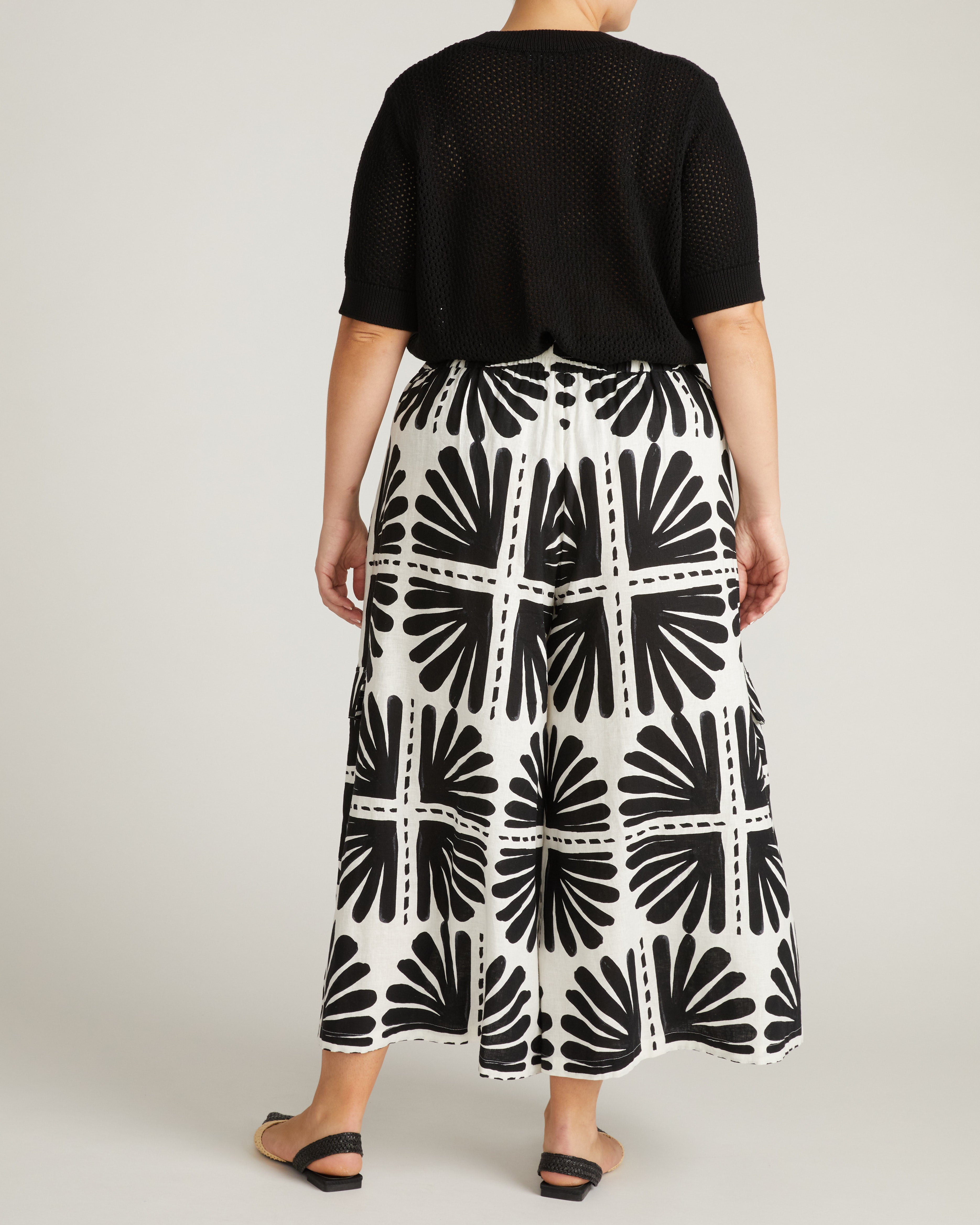 Rosie Pointelle Sweater Top - Black