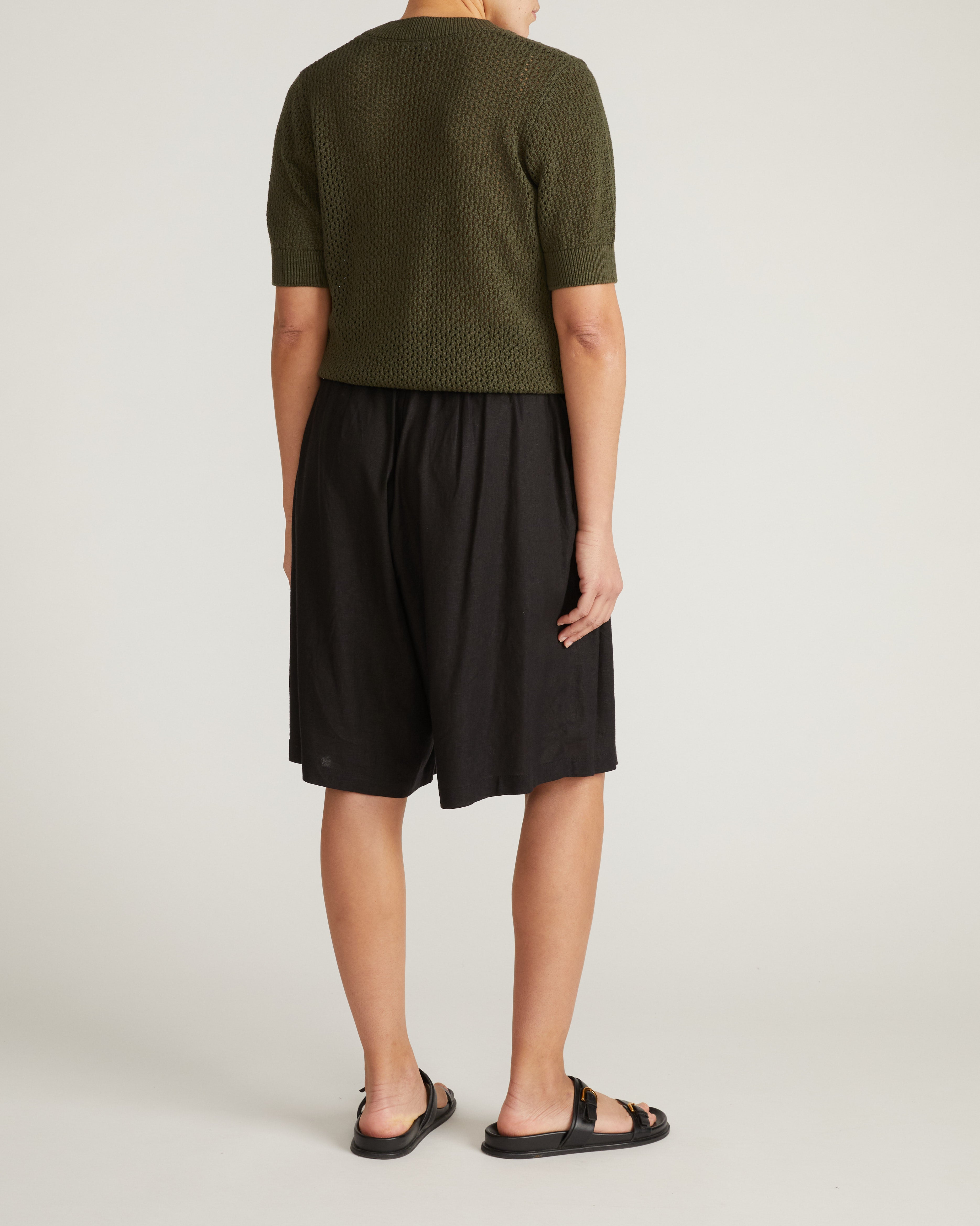 Rosie Pointelle Sweater Top - Camo