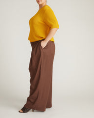 Rosie Pointelle Sweater Top - Goldenrod